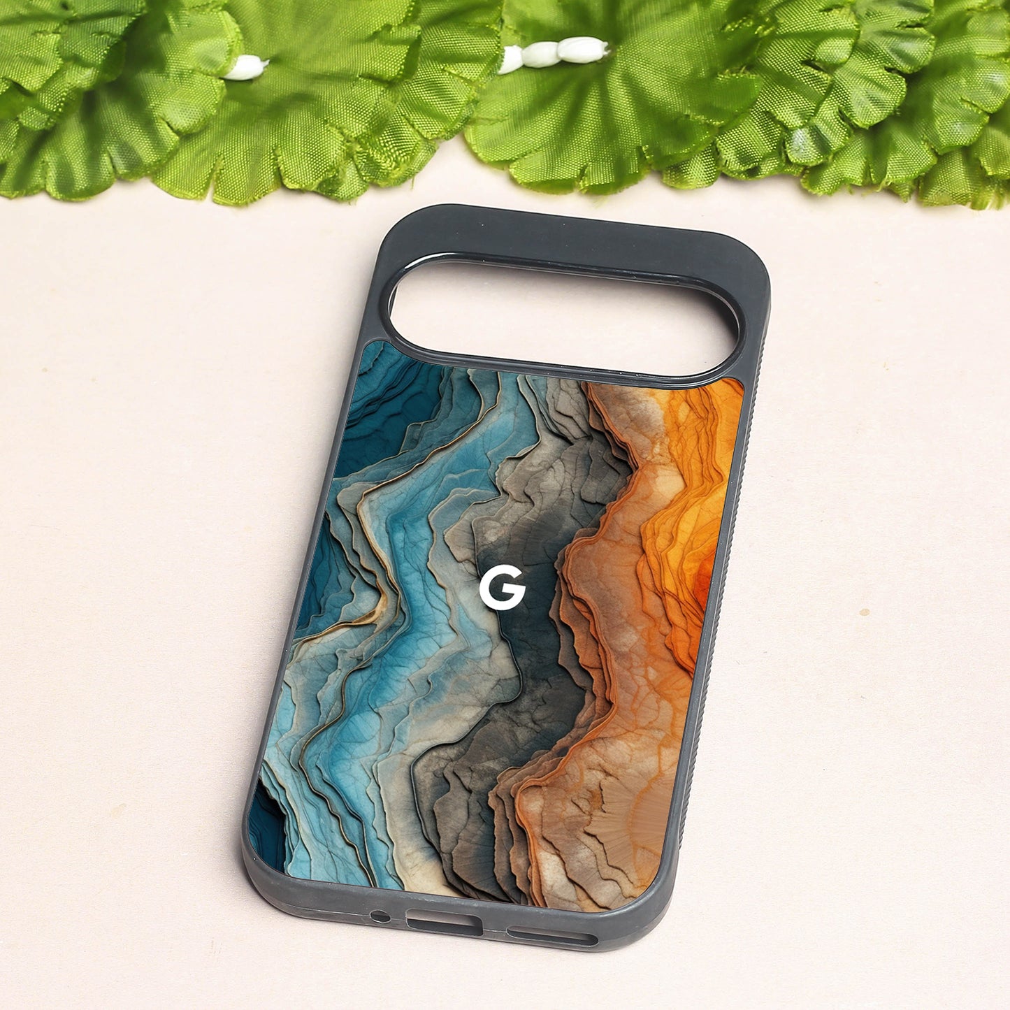 Layered Marble metal back case for Google Pixel 9