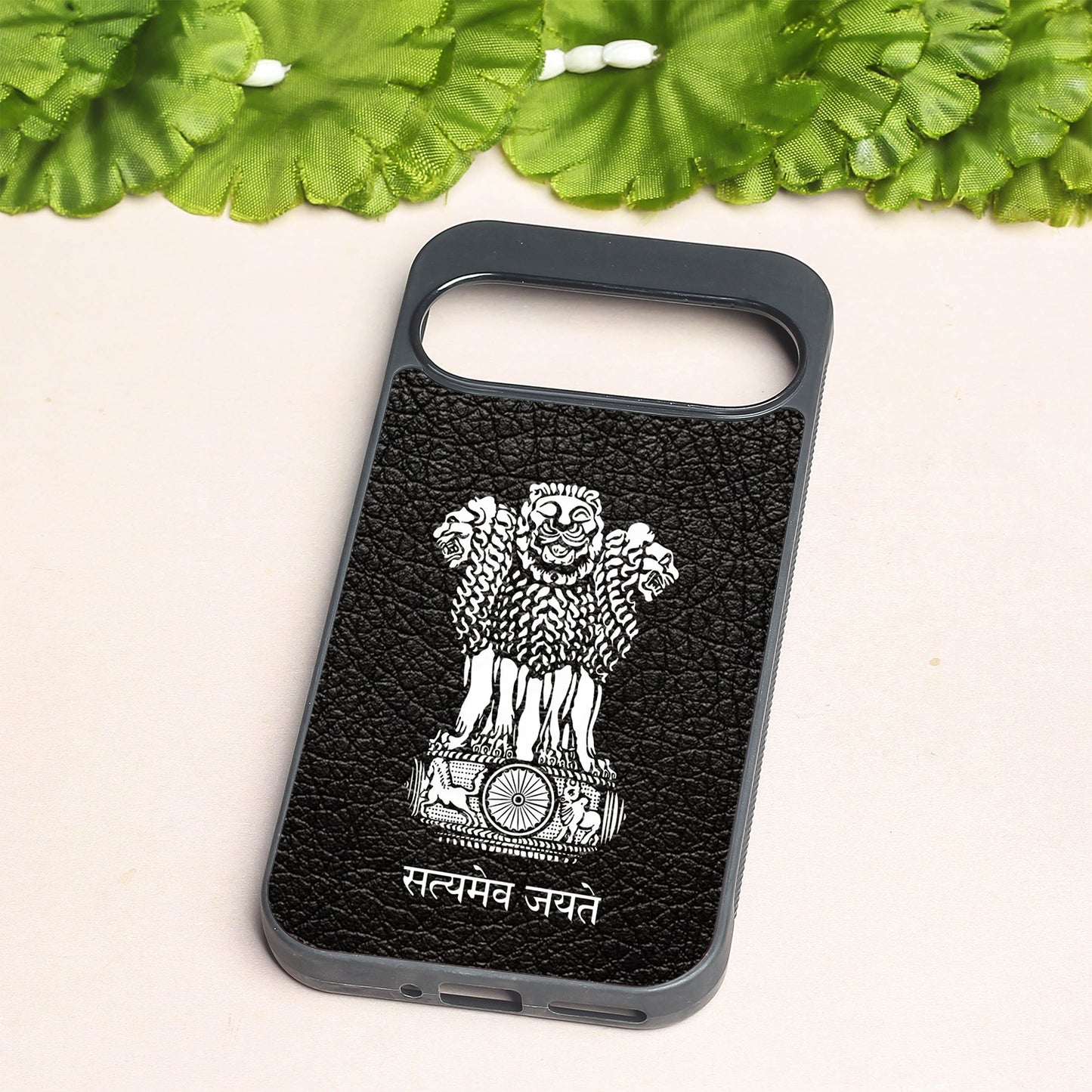 Black Satyamev Jayate metal back case for Google Pixel 9