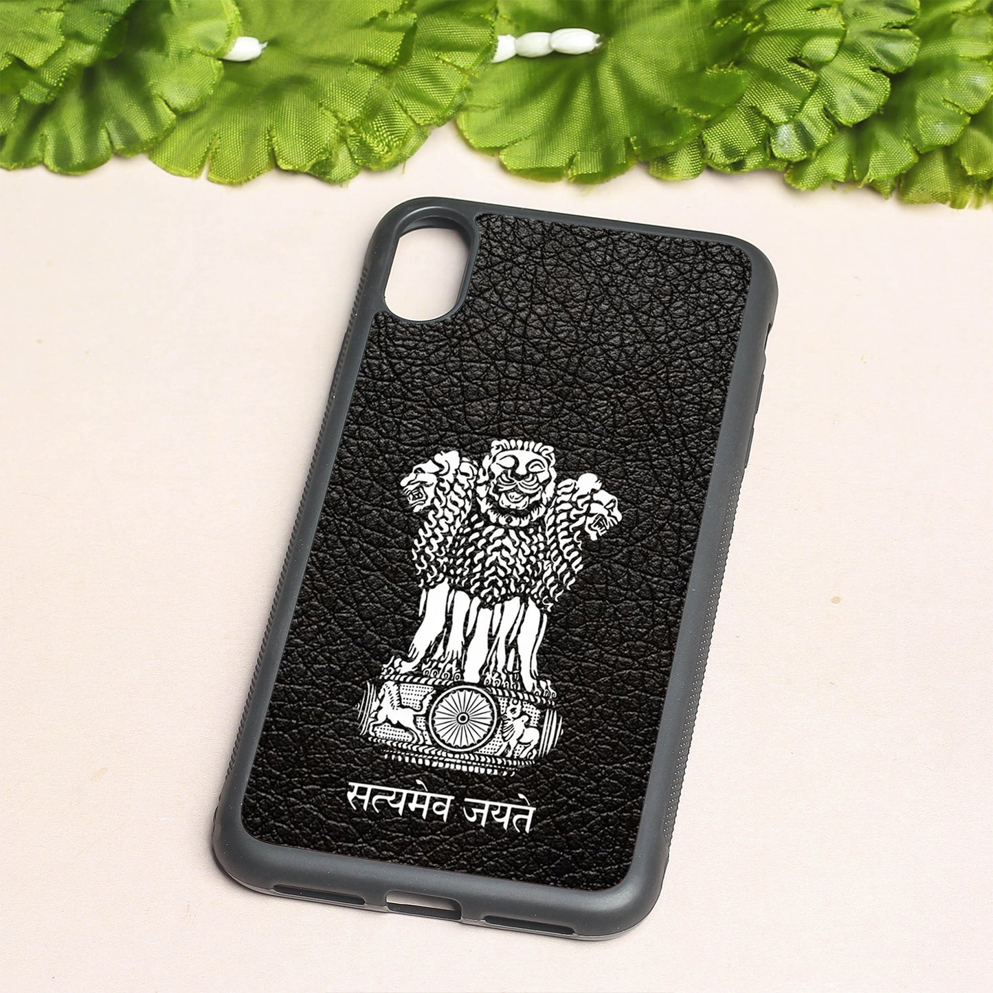 Black Satyamev Jayate metal back case for Apple Iphone Xs Max