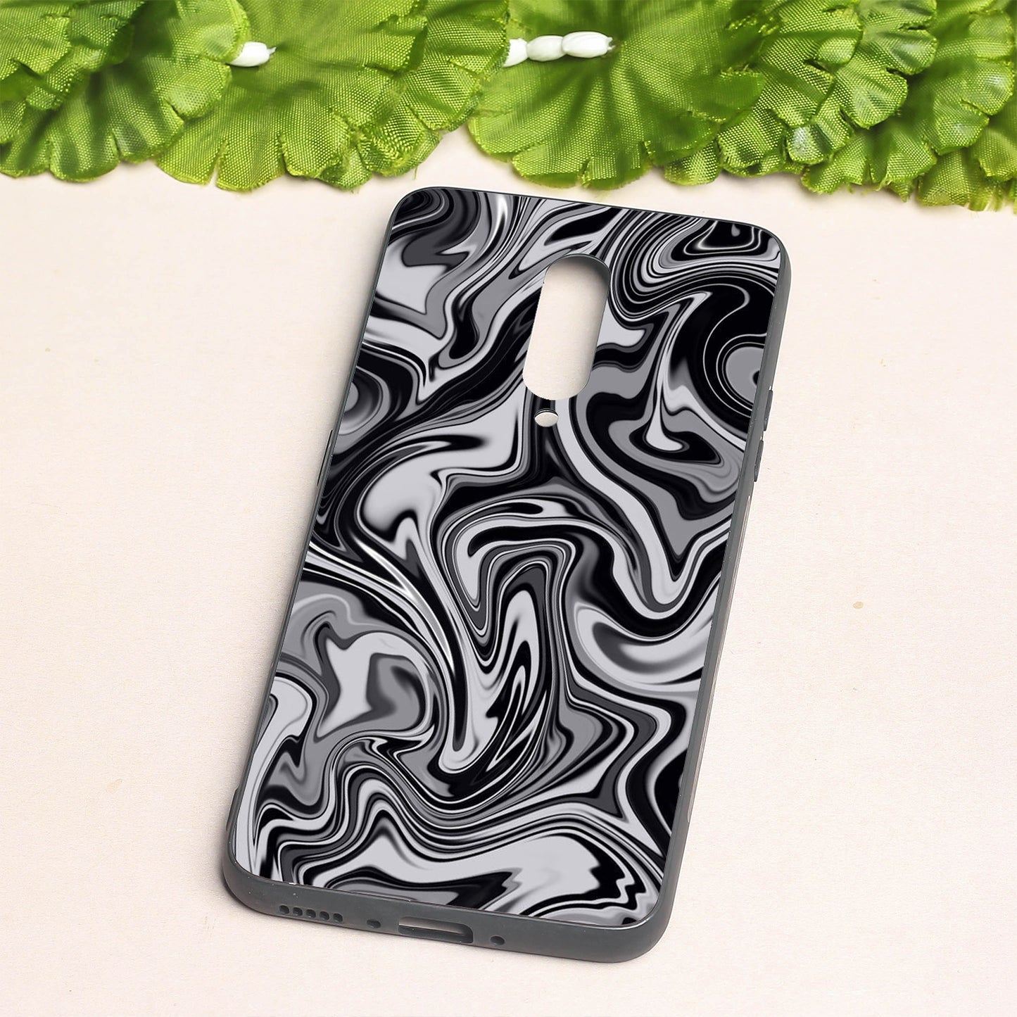 Blackout Marble metal back case for Oneplus 7 Pro