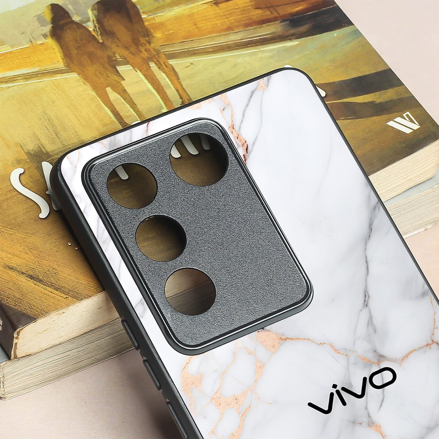 Copper Luxe Marble metal back case for Vivo V27