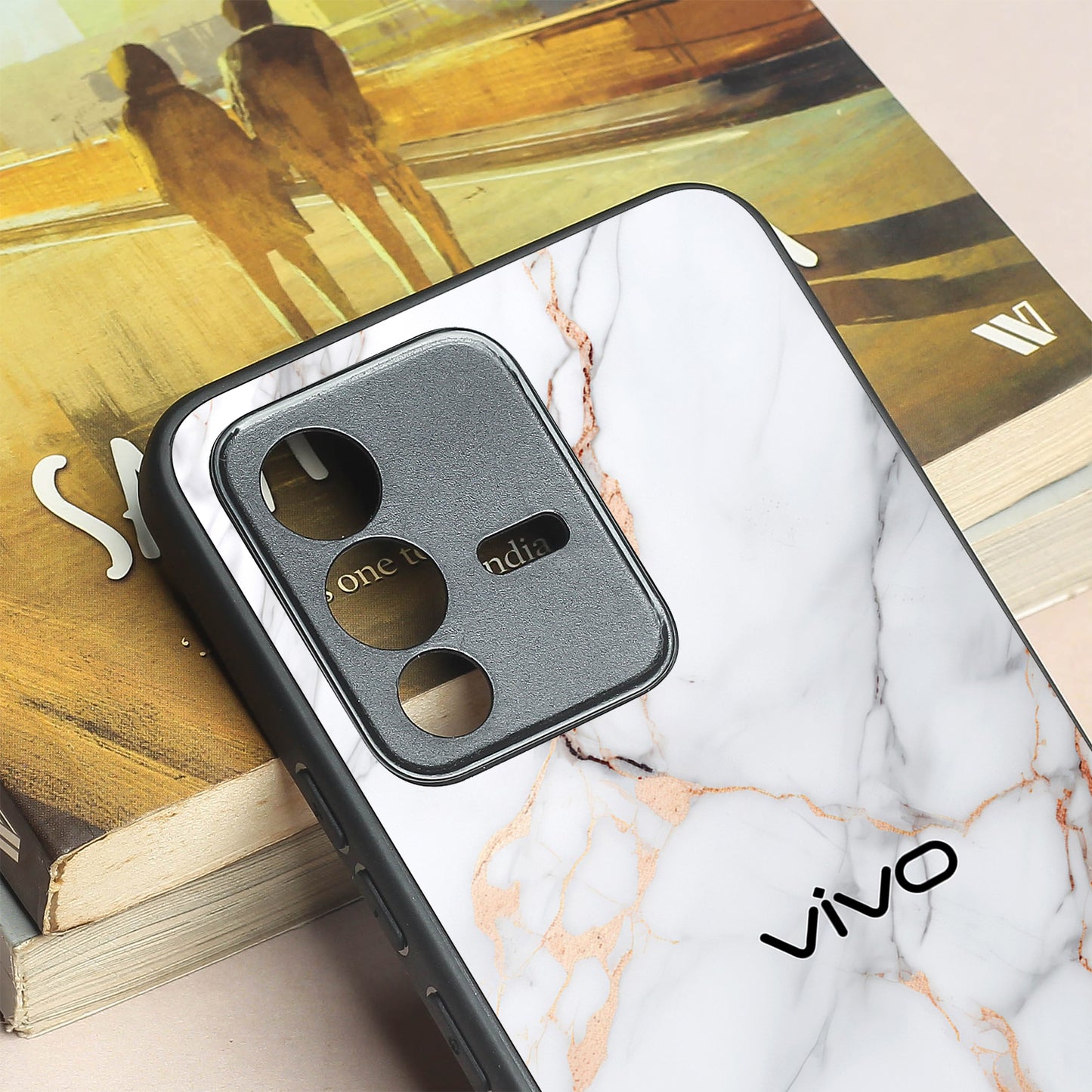 Copper Luxe Marble metal back case for Vivo V23
