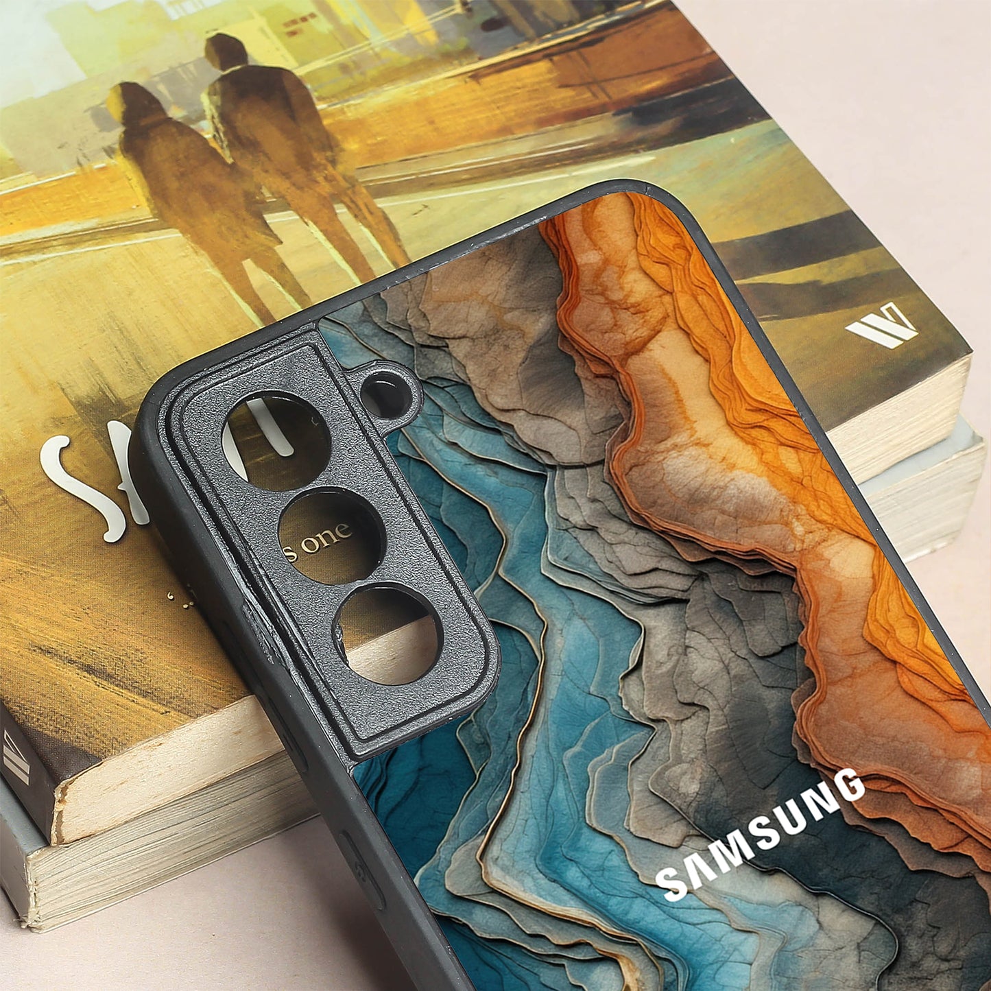 Layered Marble metal back case for Samsung S21 FE