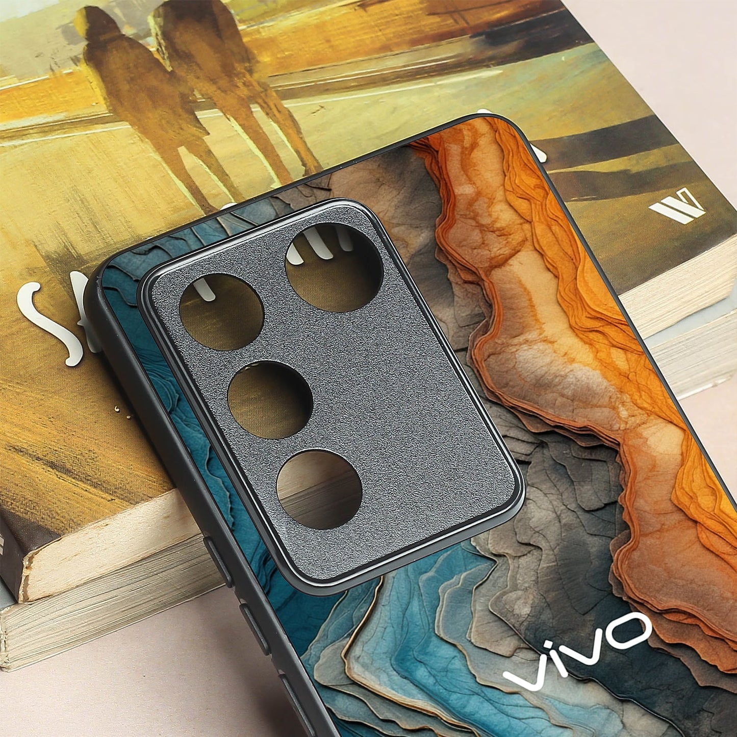Layered Marble metal back case for Vivo V16 Pro