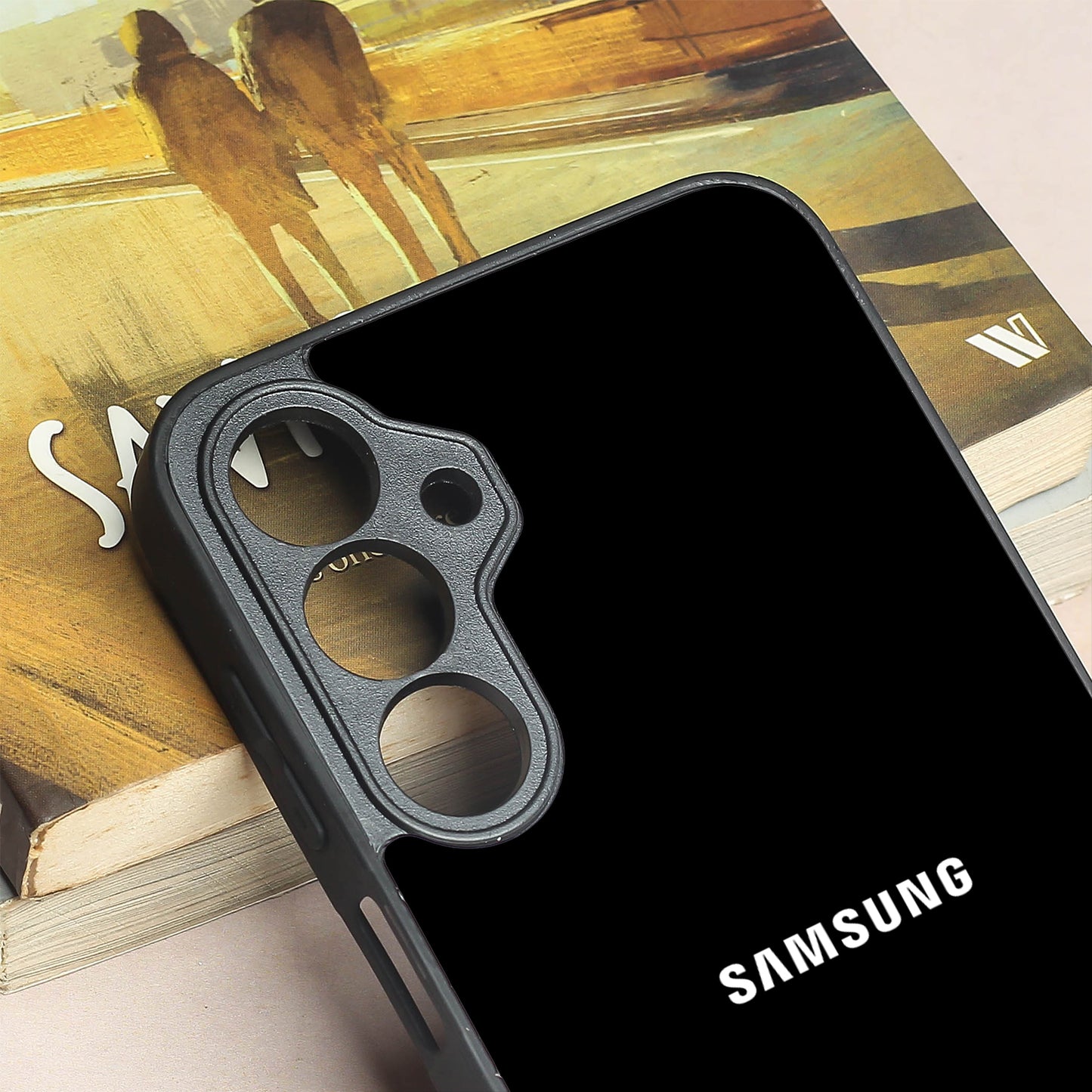 Black metal back case for Samsung A16