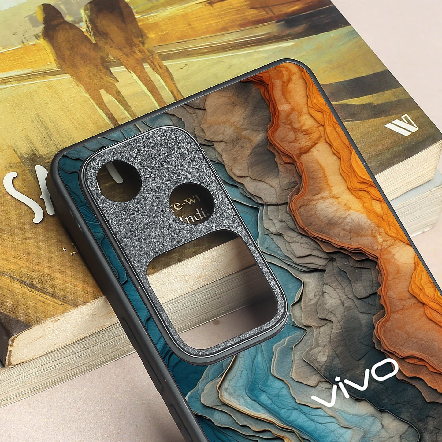 Layered Marble metal back case for Vivo S18