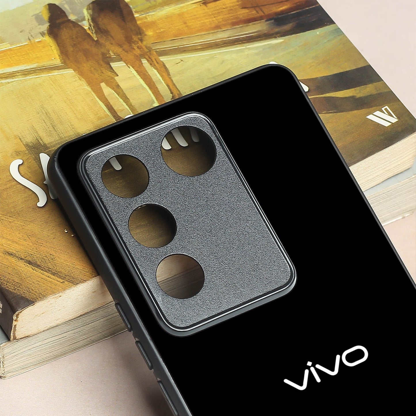 Black metal back case for Vivo V27