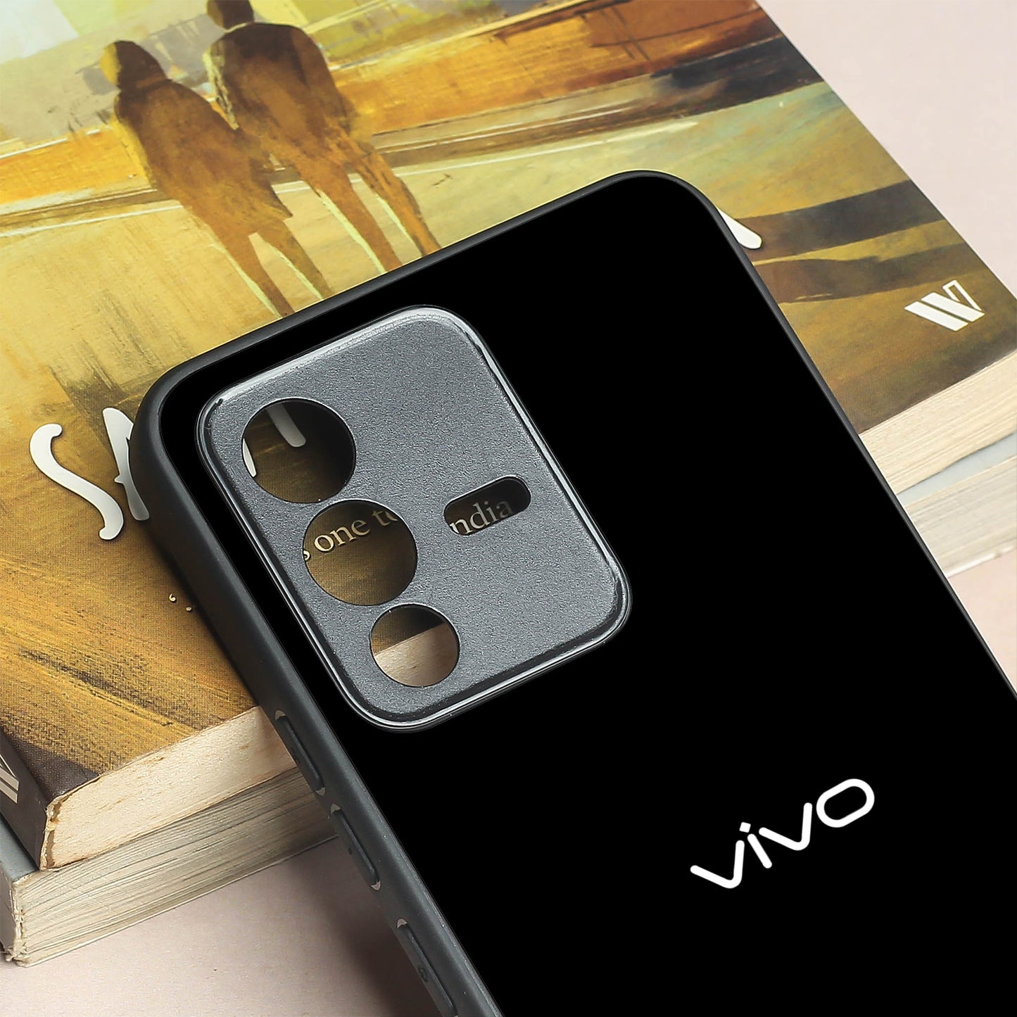 Black metal back case for Vivo V23