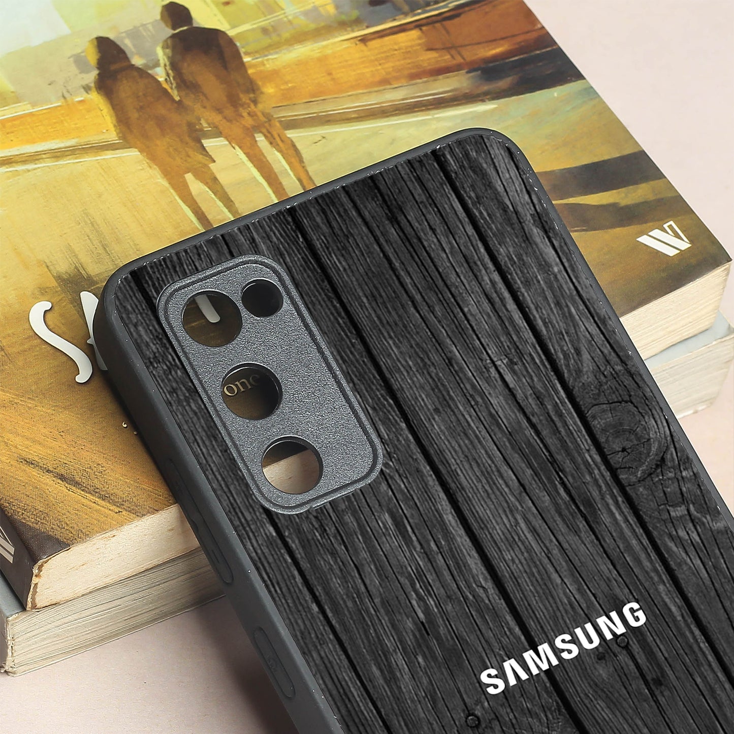 Dark Wood metal back case for Samsung S20 FE