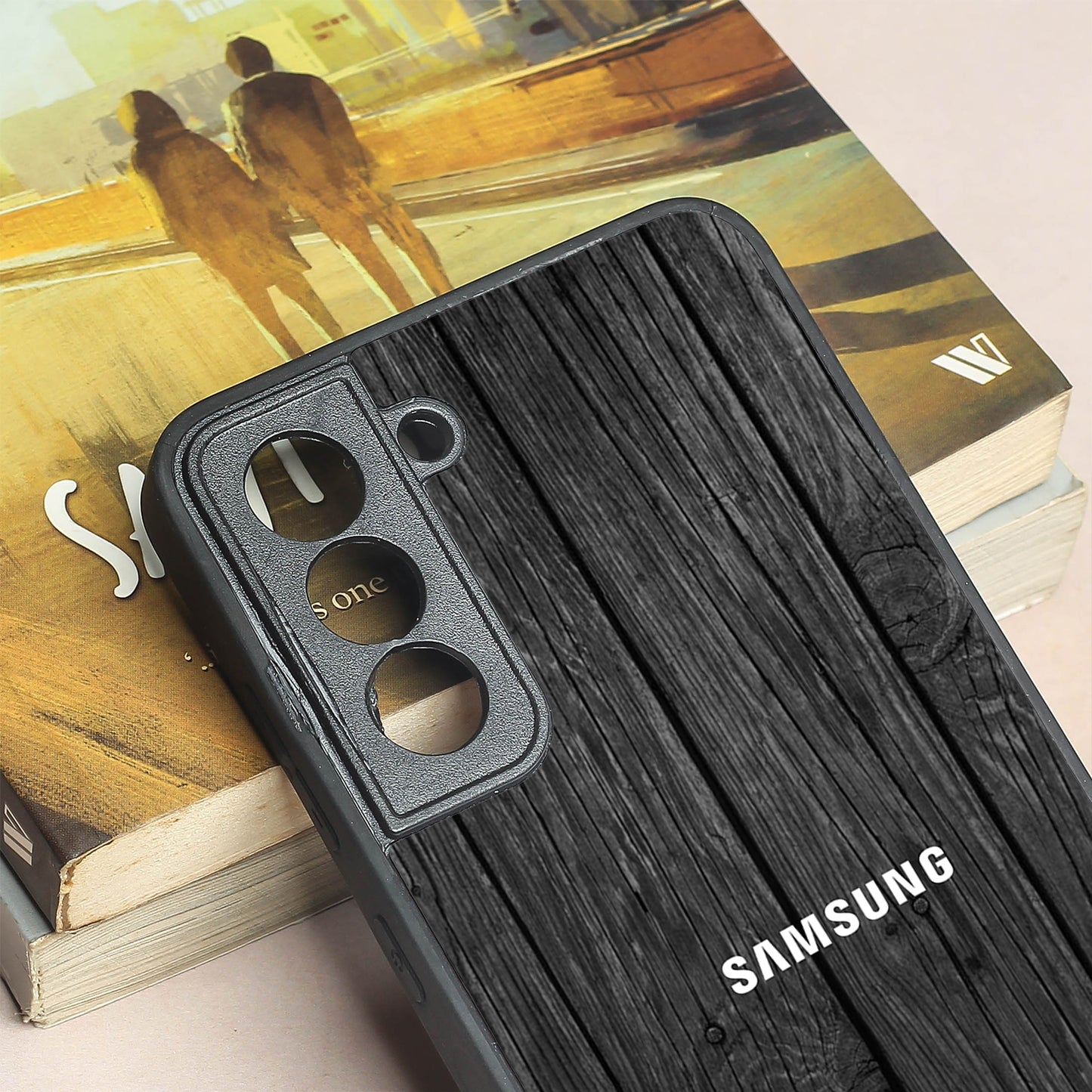 Dark Wood metal back case for Samsung S21 FE