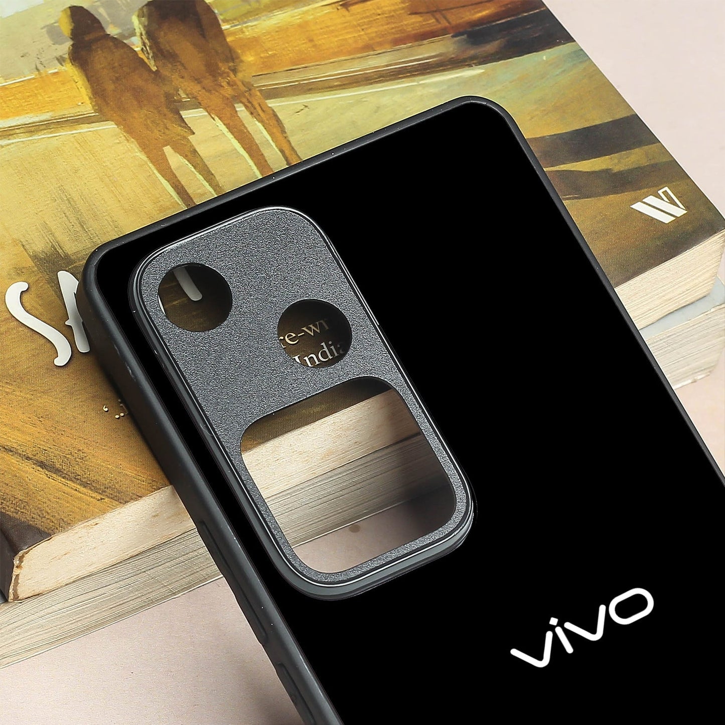 Black metal back case for Vivo V30