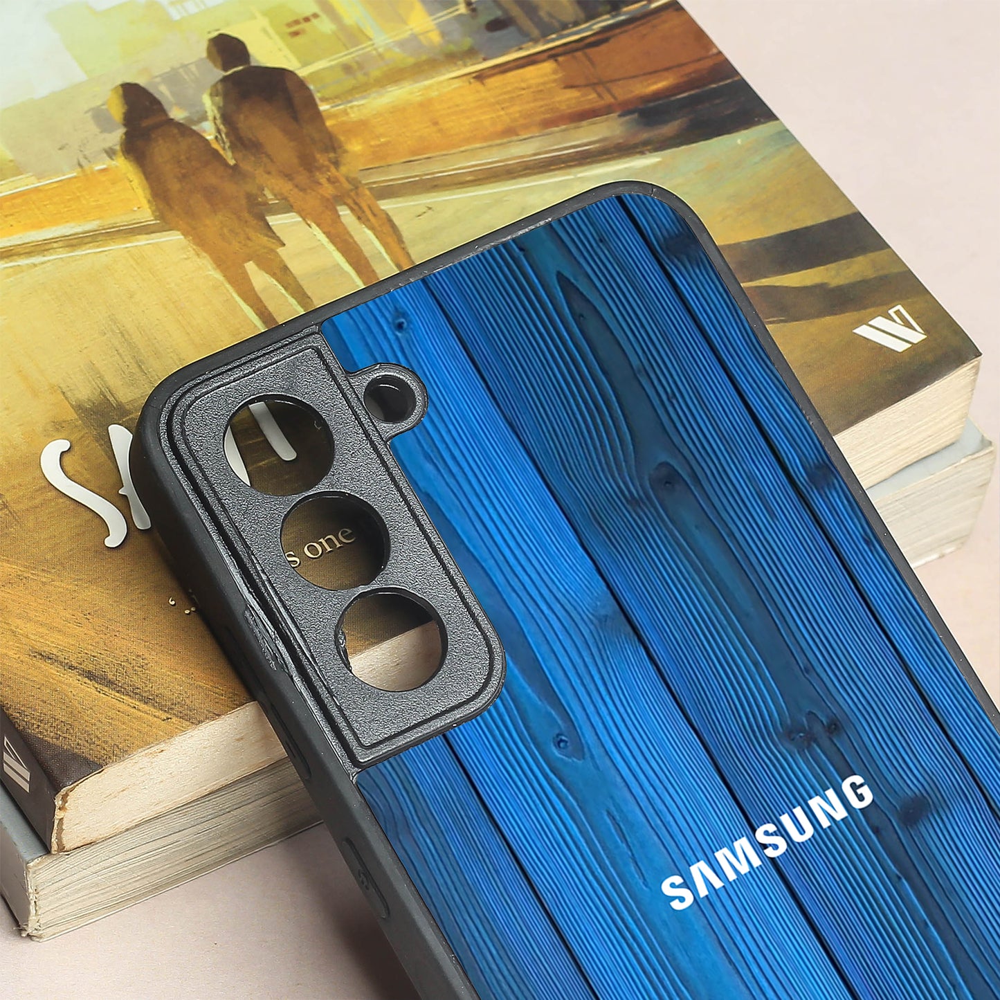 Indigo Planks metal back case for Samsung S21 FE