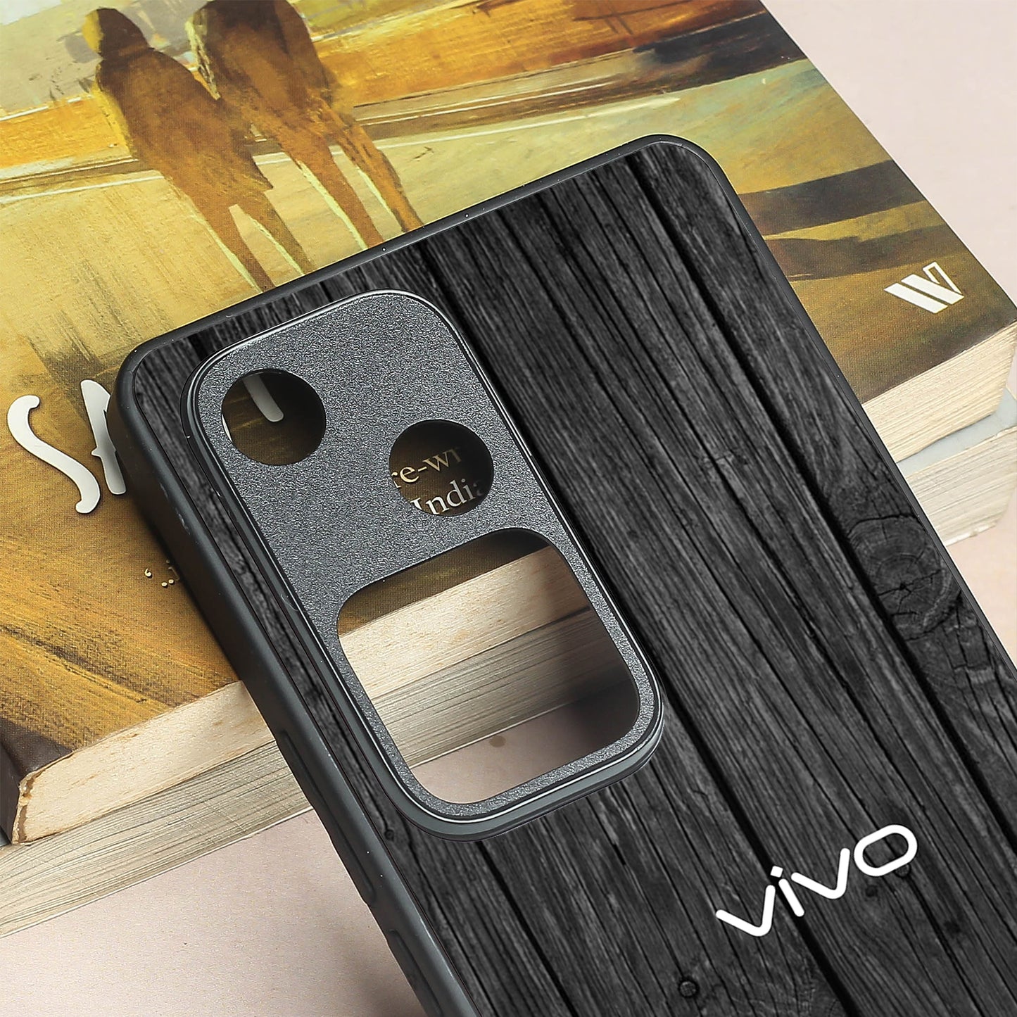Dark Wood metal back case for Vivo S18