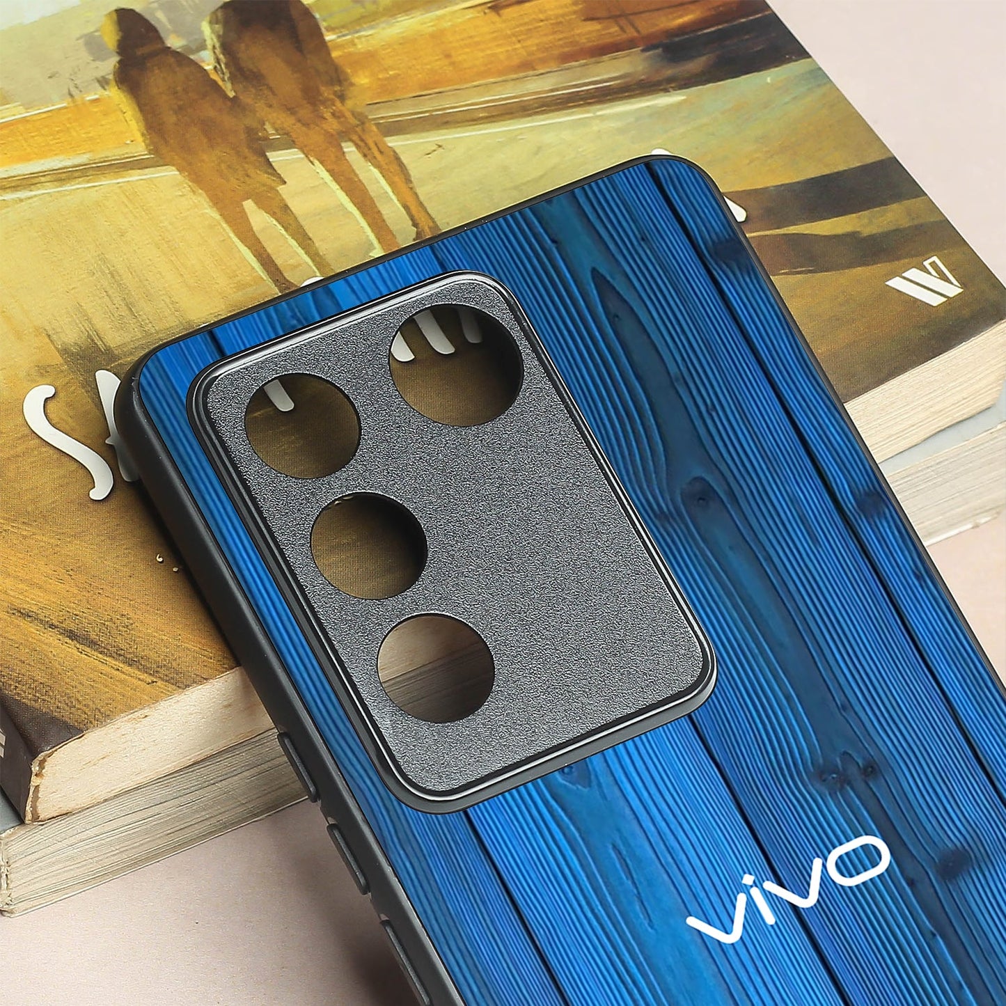 Indigo Planks metal back case for Vivo V16 Pro