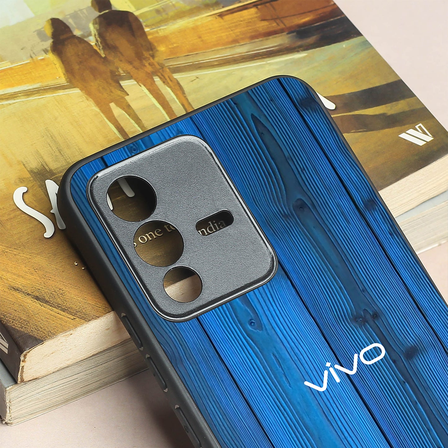 Indigo Planks metal back case for Vivo V23
