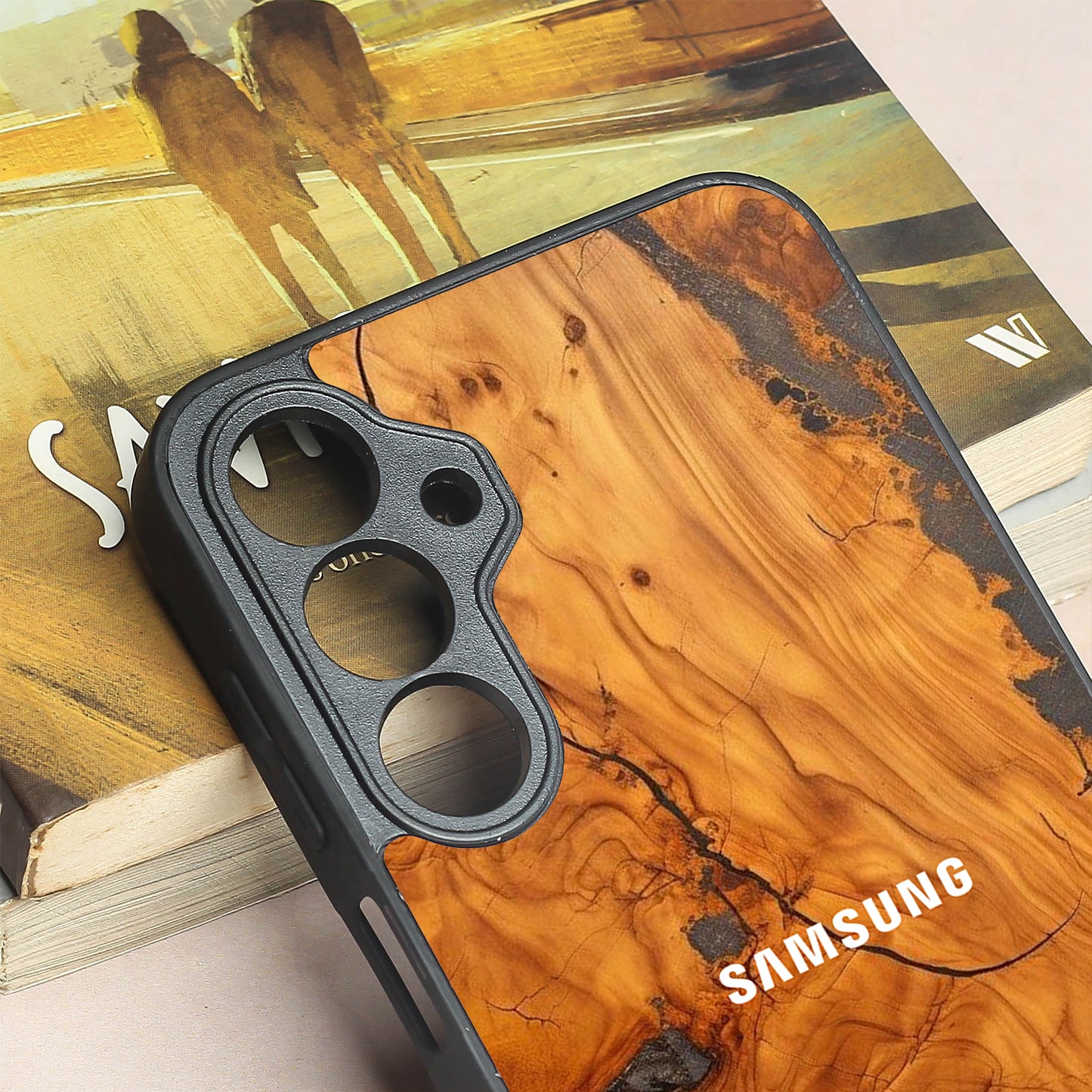 Lava Oak metal back case for Samsung A16