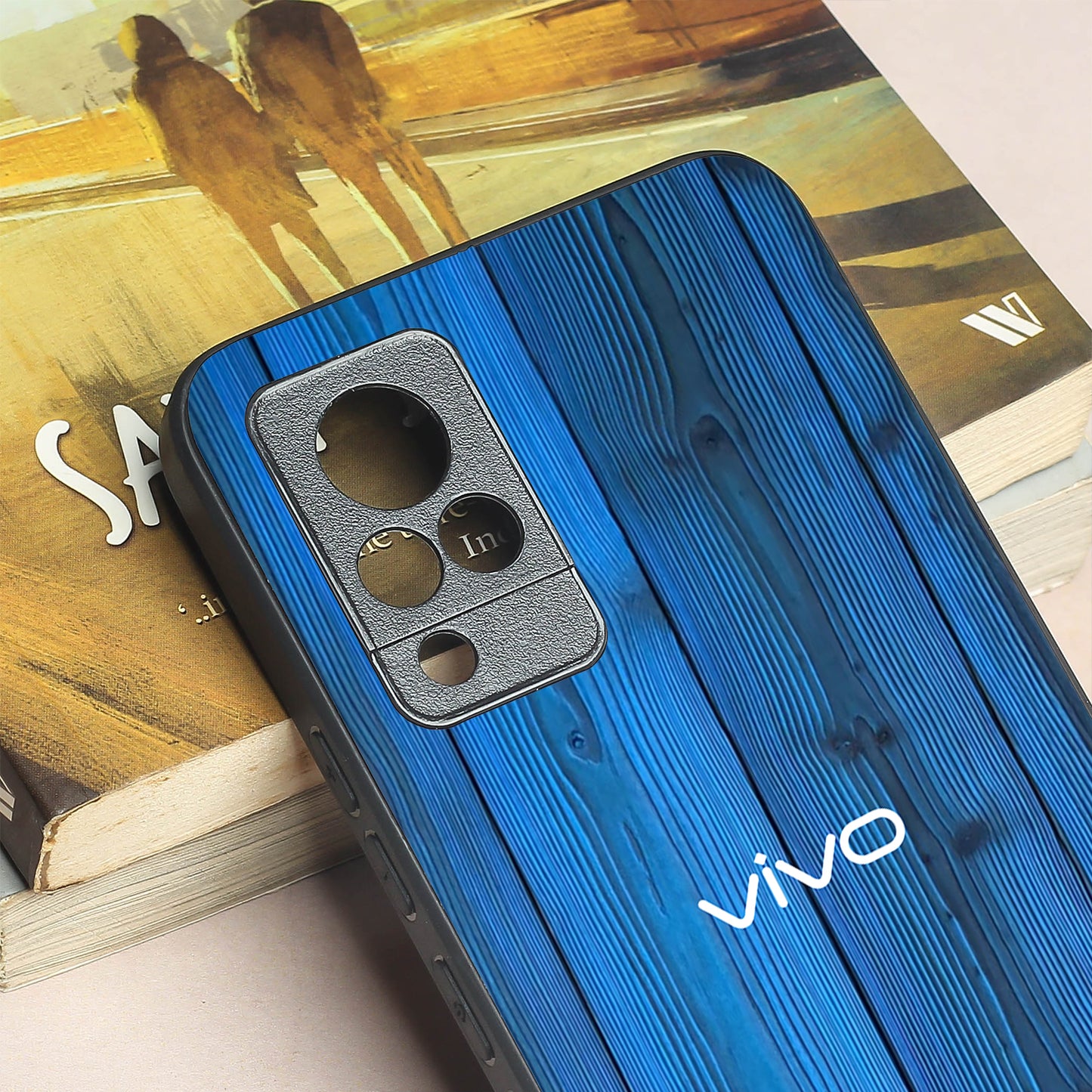 Indigo Planks metal back case for Vivo V21