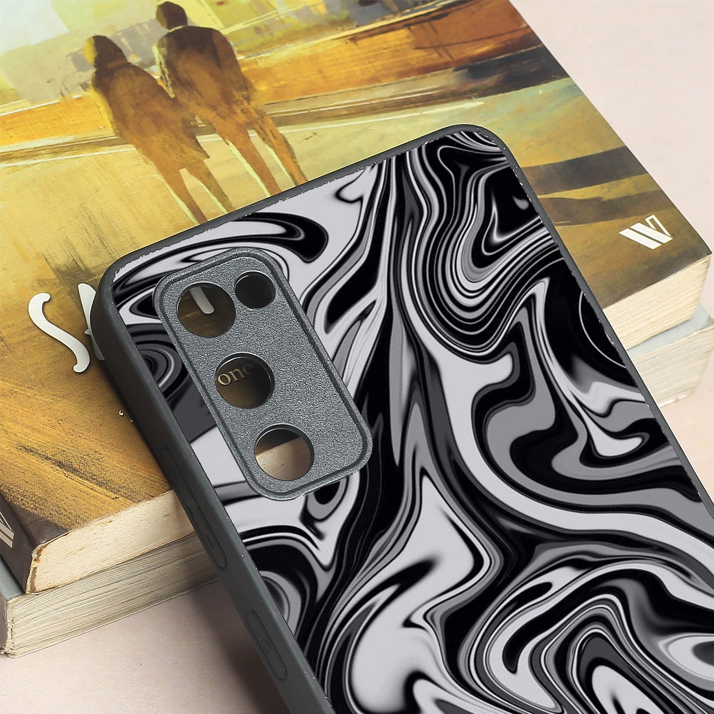 Blackout Marble metal back case for Samsung S20 FE