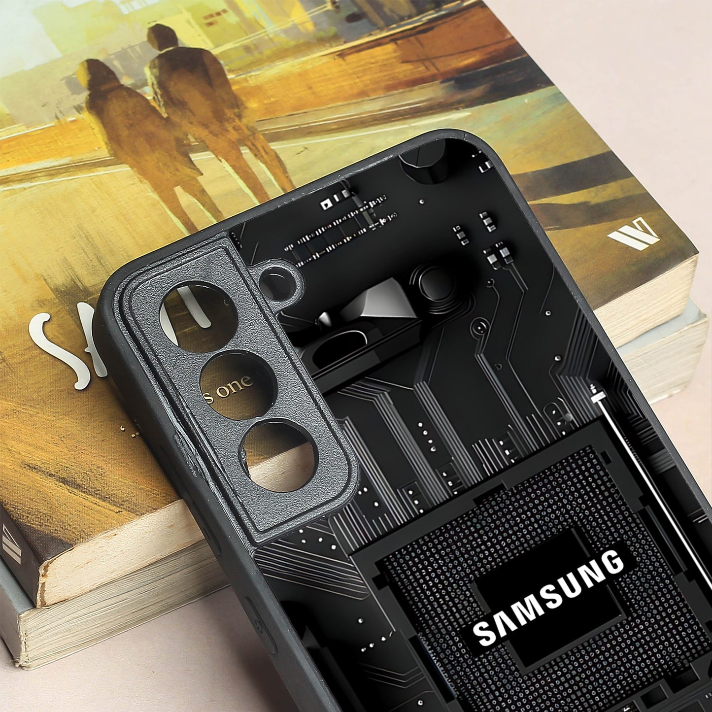 Microchip metal back case for Samsung S21 FE