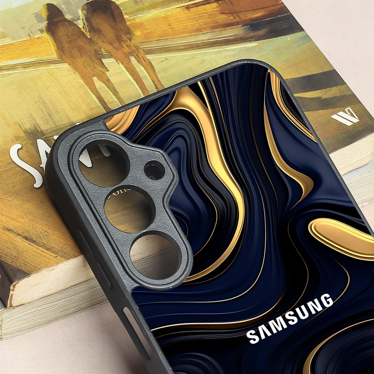 Noir Gold metal back case for Samsung A16