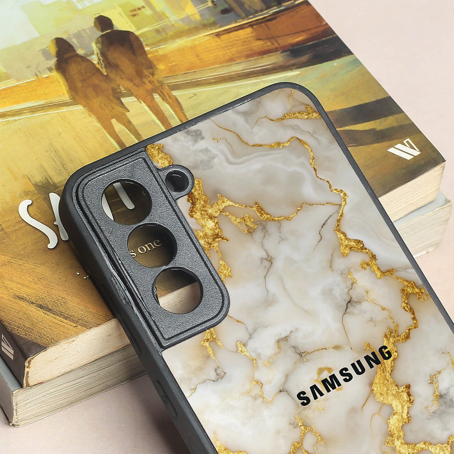 Gold Vein Glory metal back case for Samsung S21 FE