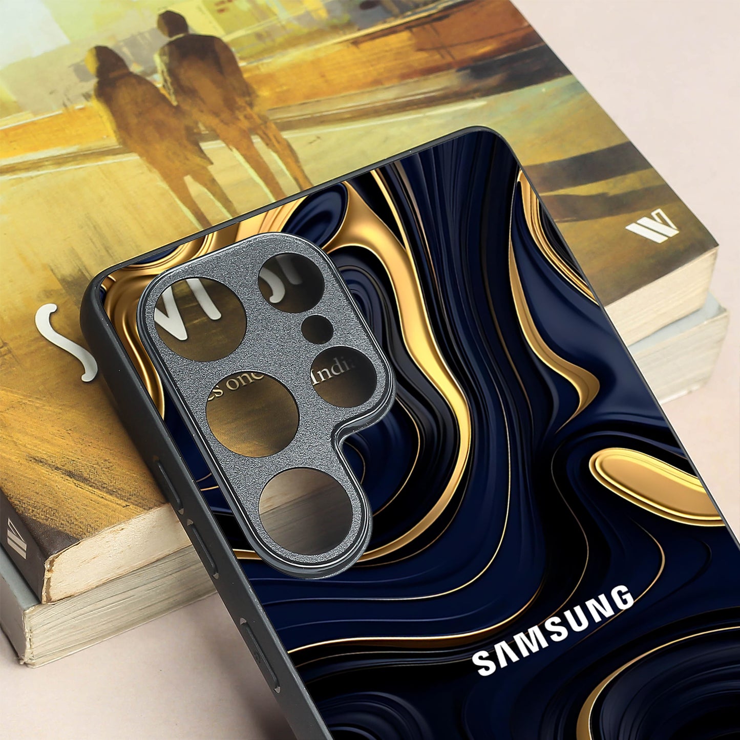 Noir Gold metal back case for Samsung S25 Ultra