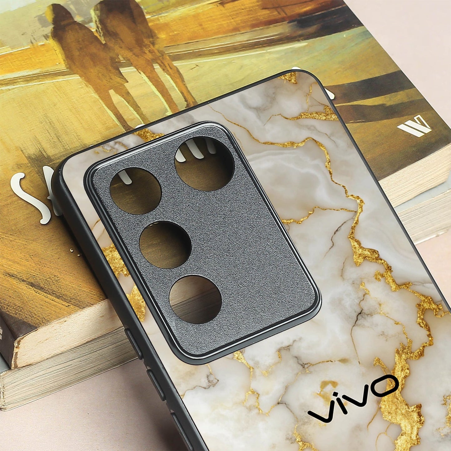 Gold Vein Glory metal back case for Vivo V16 Pro