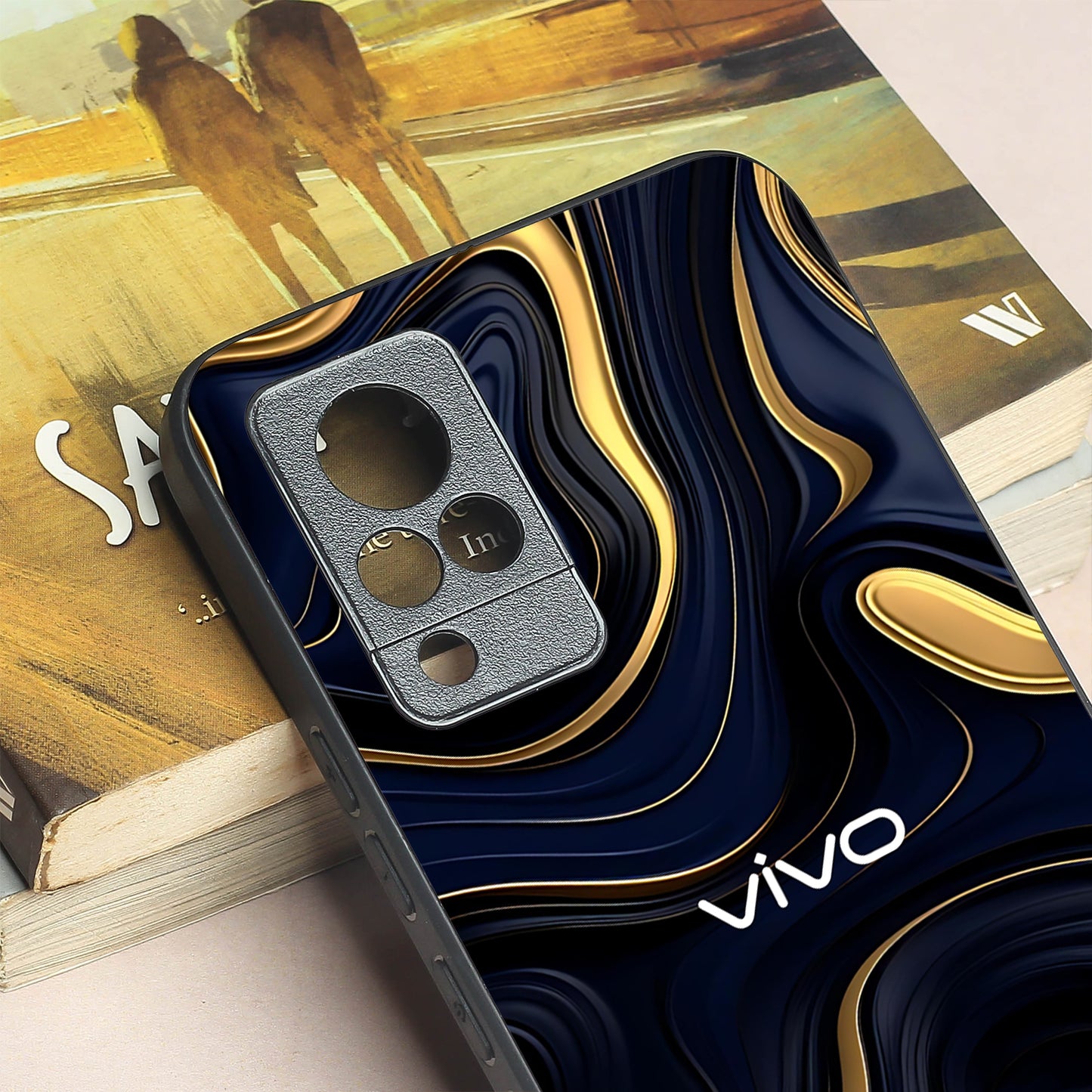 Noir Gold metal back case for Vivo V21