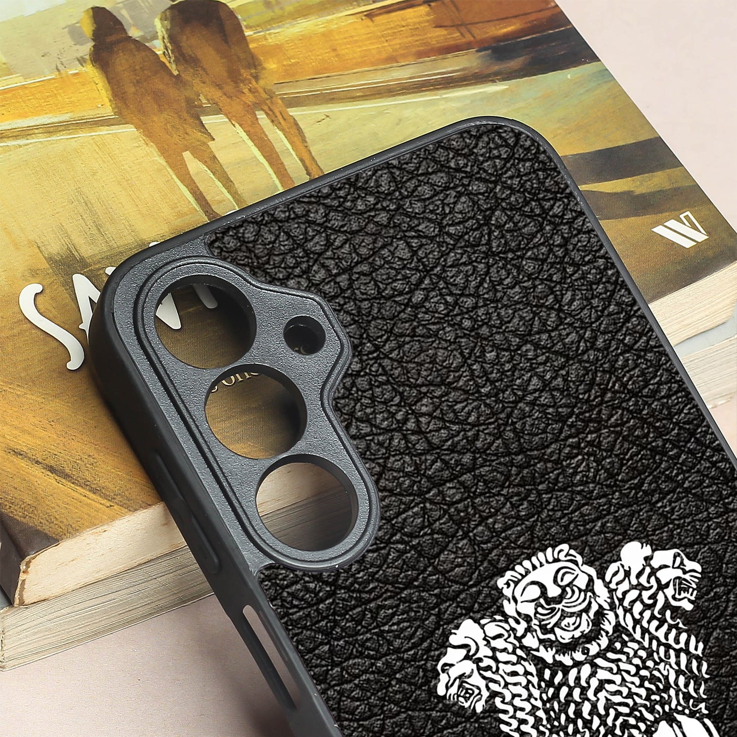 Black Satyamev Jayate metal back case for Samsung A16