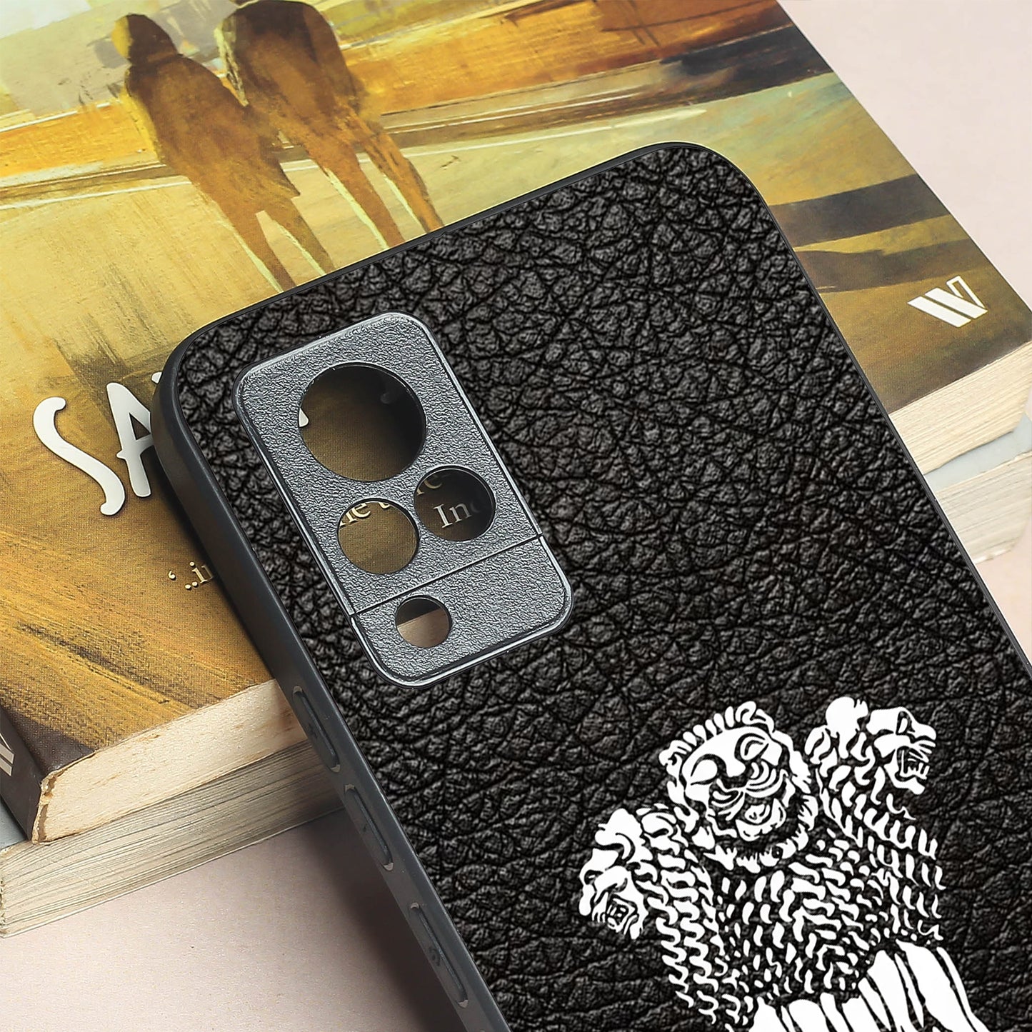 Black Satyamev Jayate metal back case for Vivo V21
