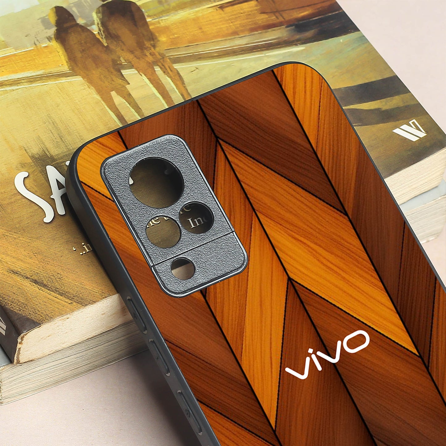 V-Wood Luxe metal back case for Vivo V21