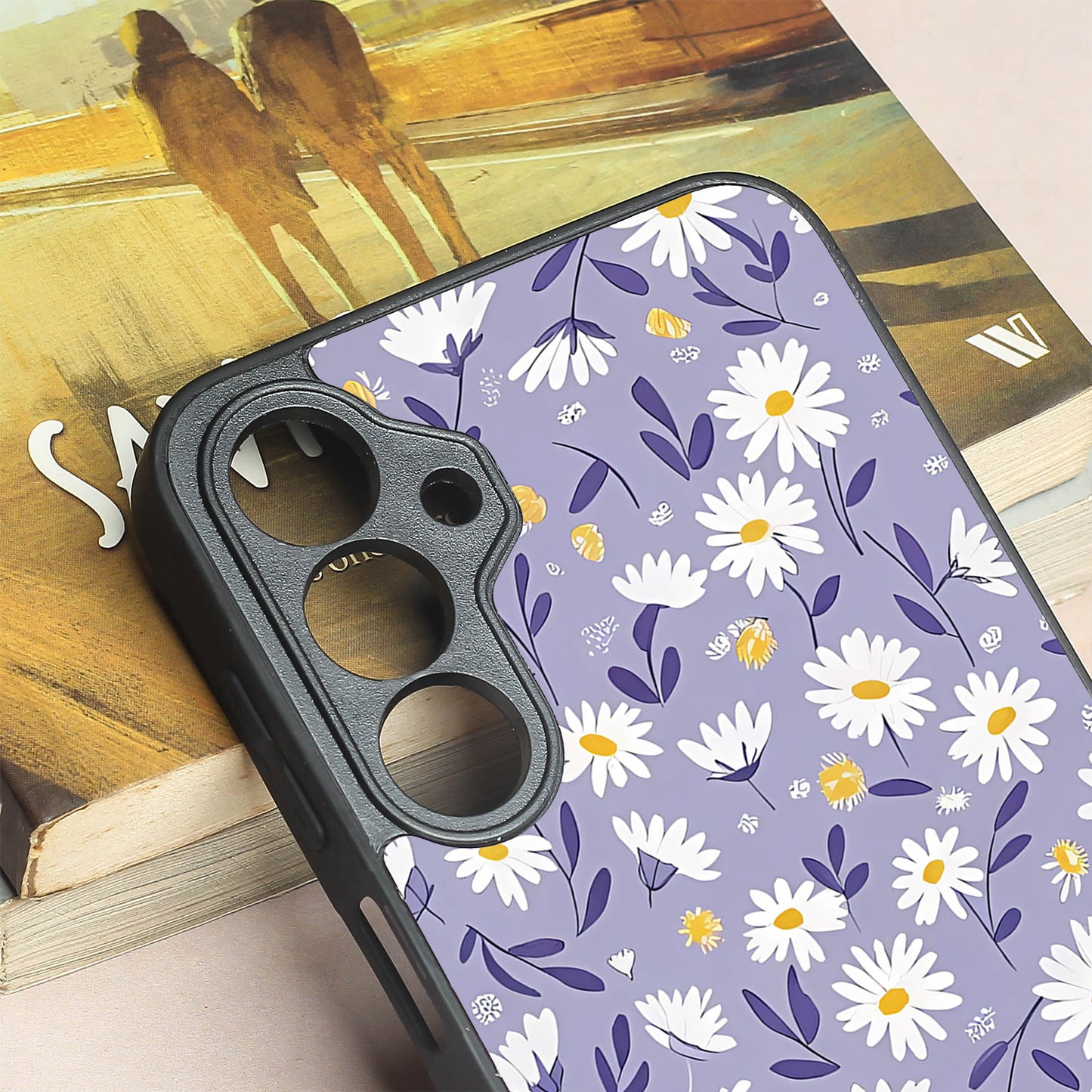 Lavender Daisies metal back case for Samsung A16