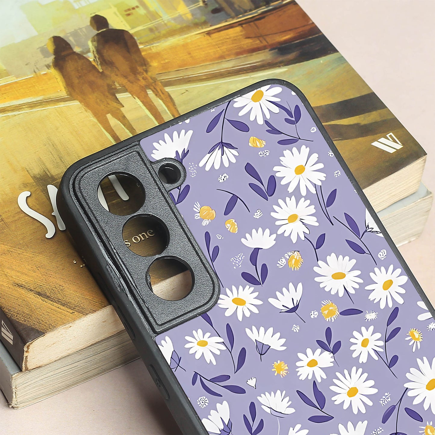 Lavender Daisies metal back case for Samsung S21 FE