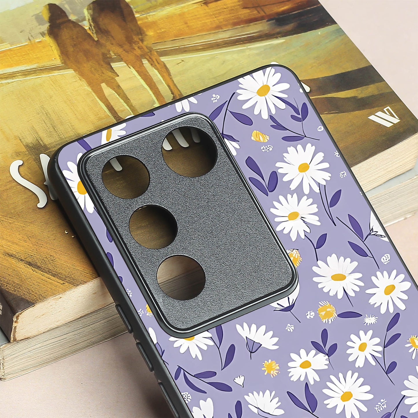 Lavender Daisies metal back case for Vivo V16