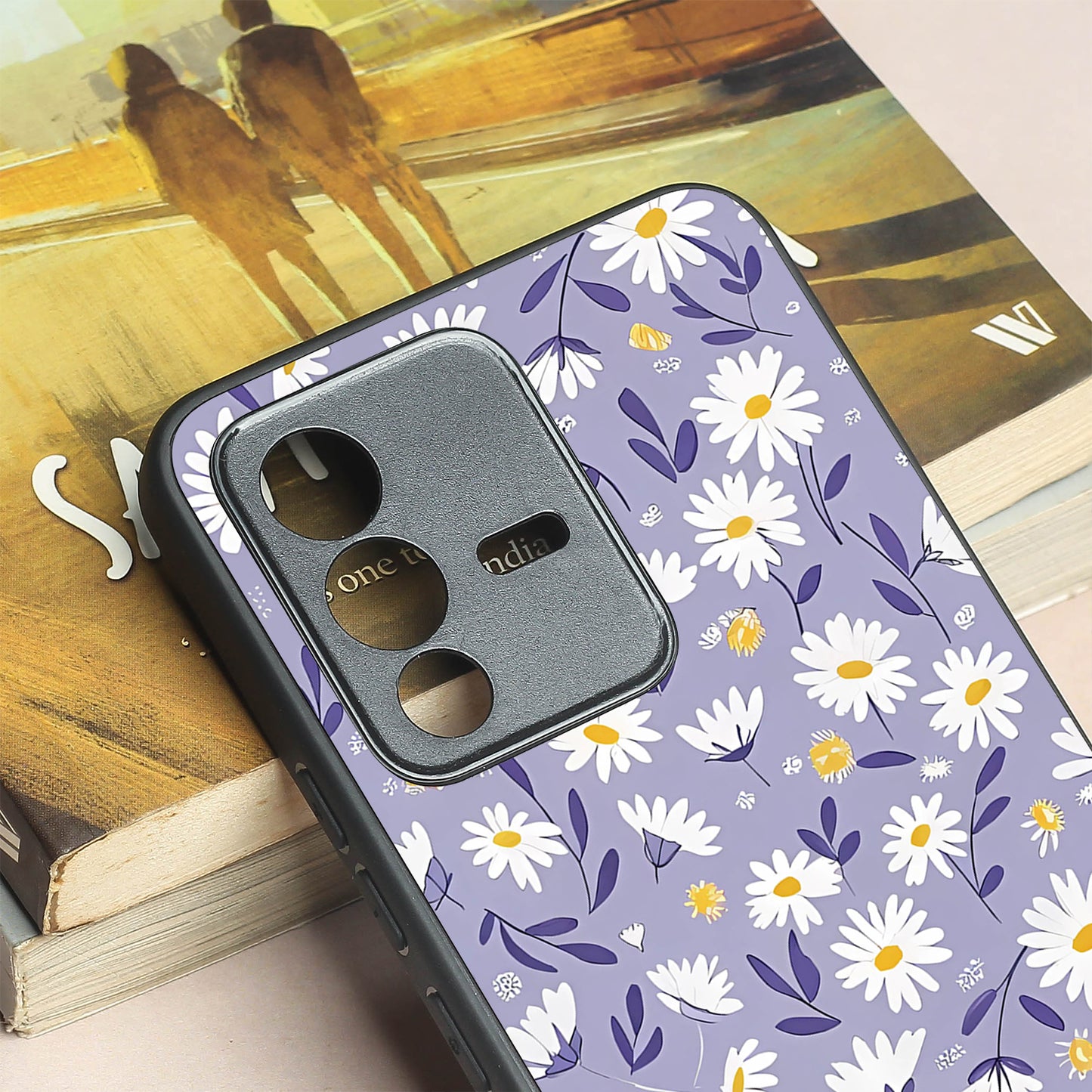 Lavender Daisies metal back case for Vivo V23