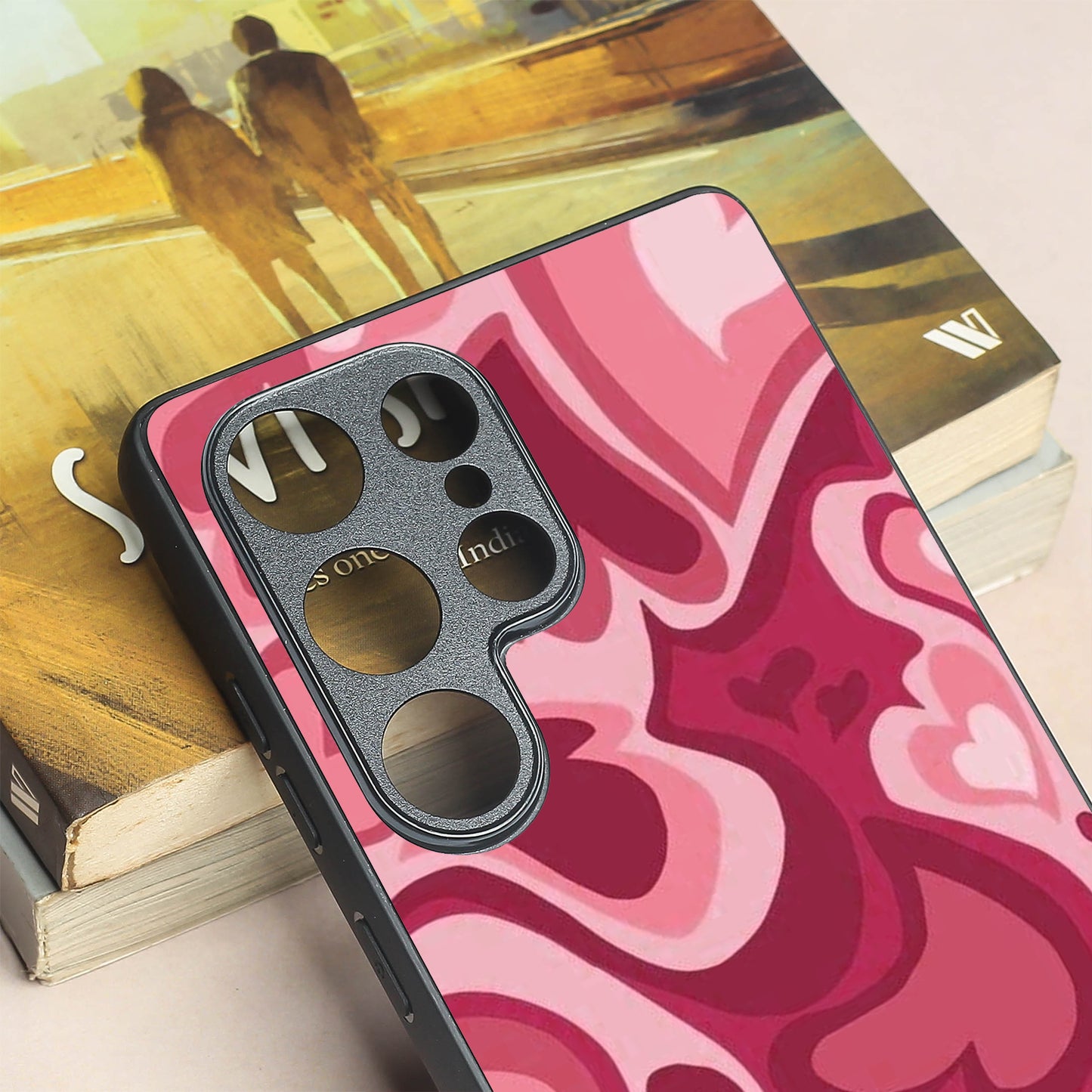 Valentine Wave Marble metal back case for Samsung S25 Ultra