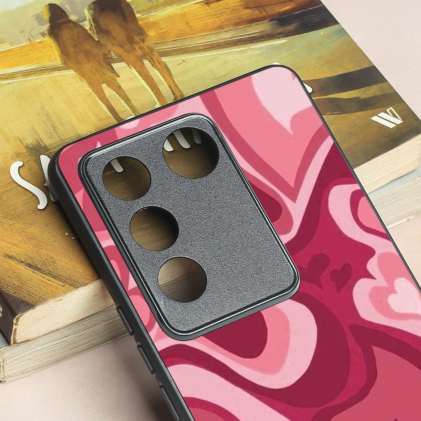 Valentine Wave Marble metal back case for Vivo V16 Pro