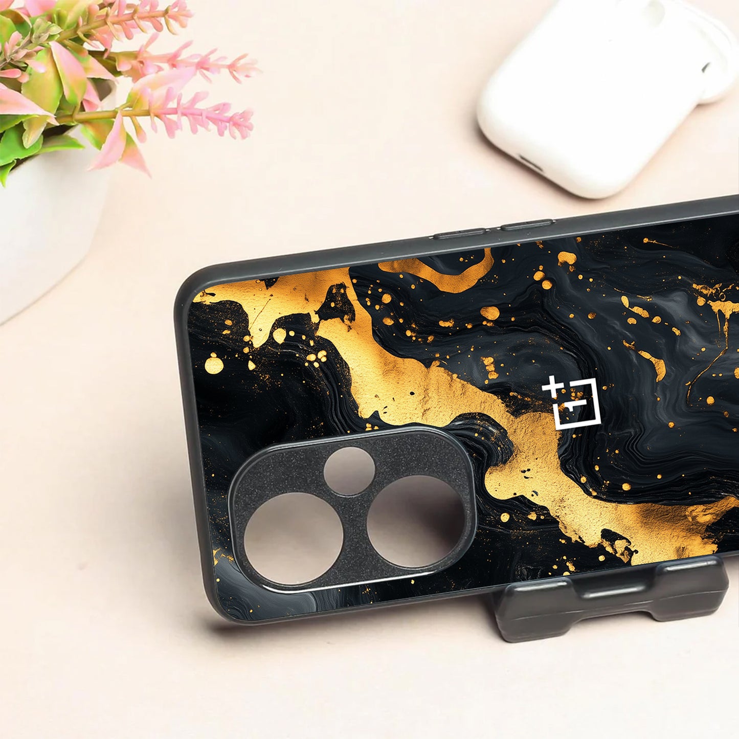 Black Gold Blaze metal back case for Oneplus Nord CE 3 Lite