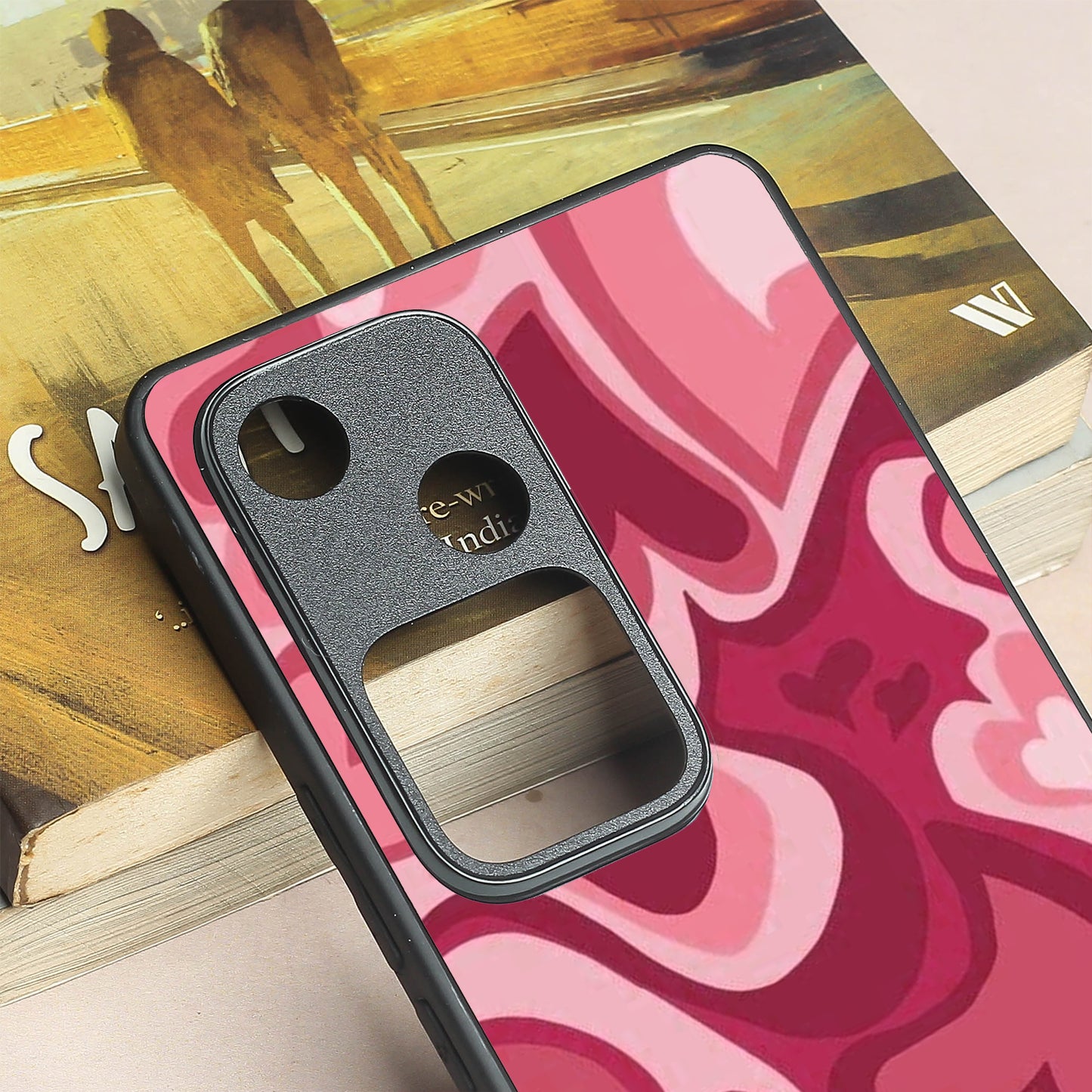 Valentine Wave Marble metal back case for Vivo S18