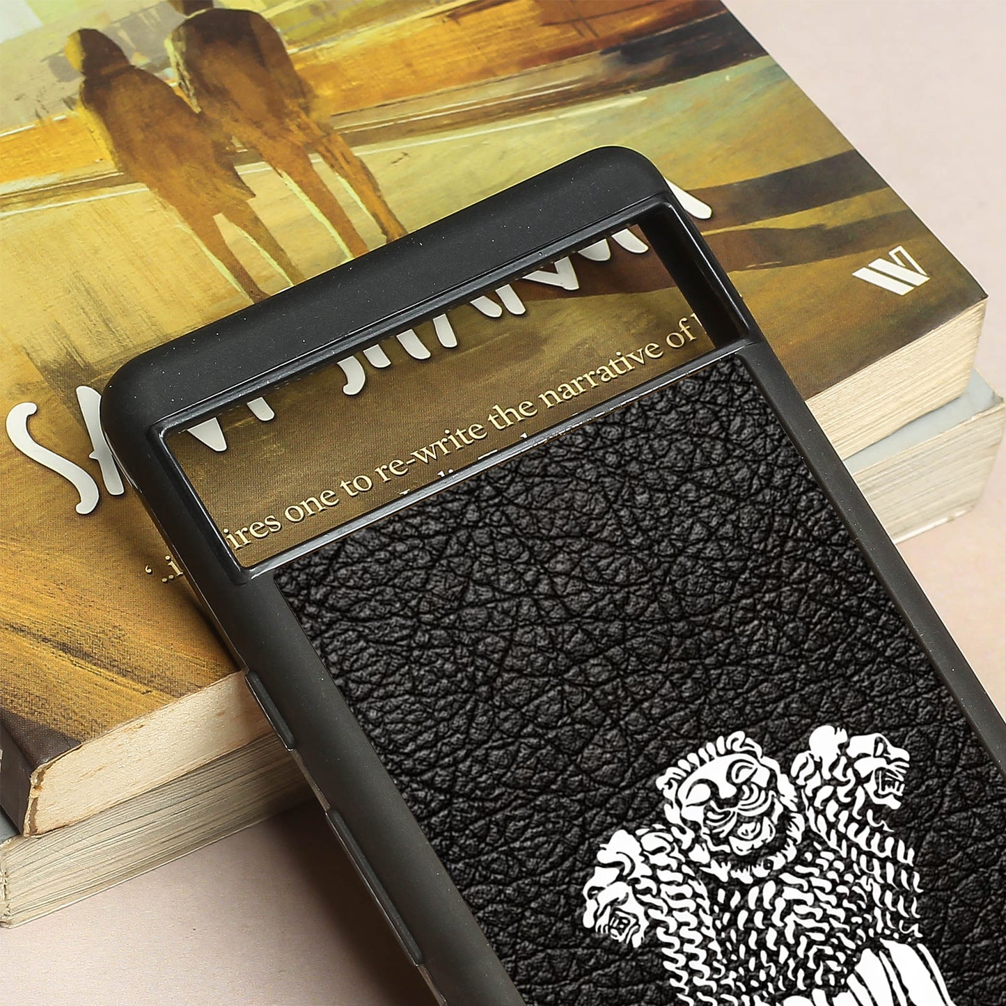 Black Satyamev Jayate metal back case for Google Pixel 6a