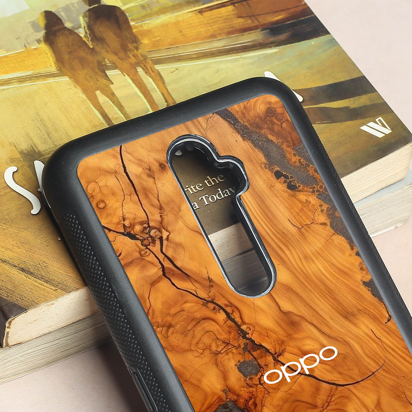 Lava Oak metal back case for Oppo Reno2 F
