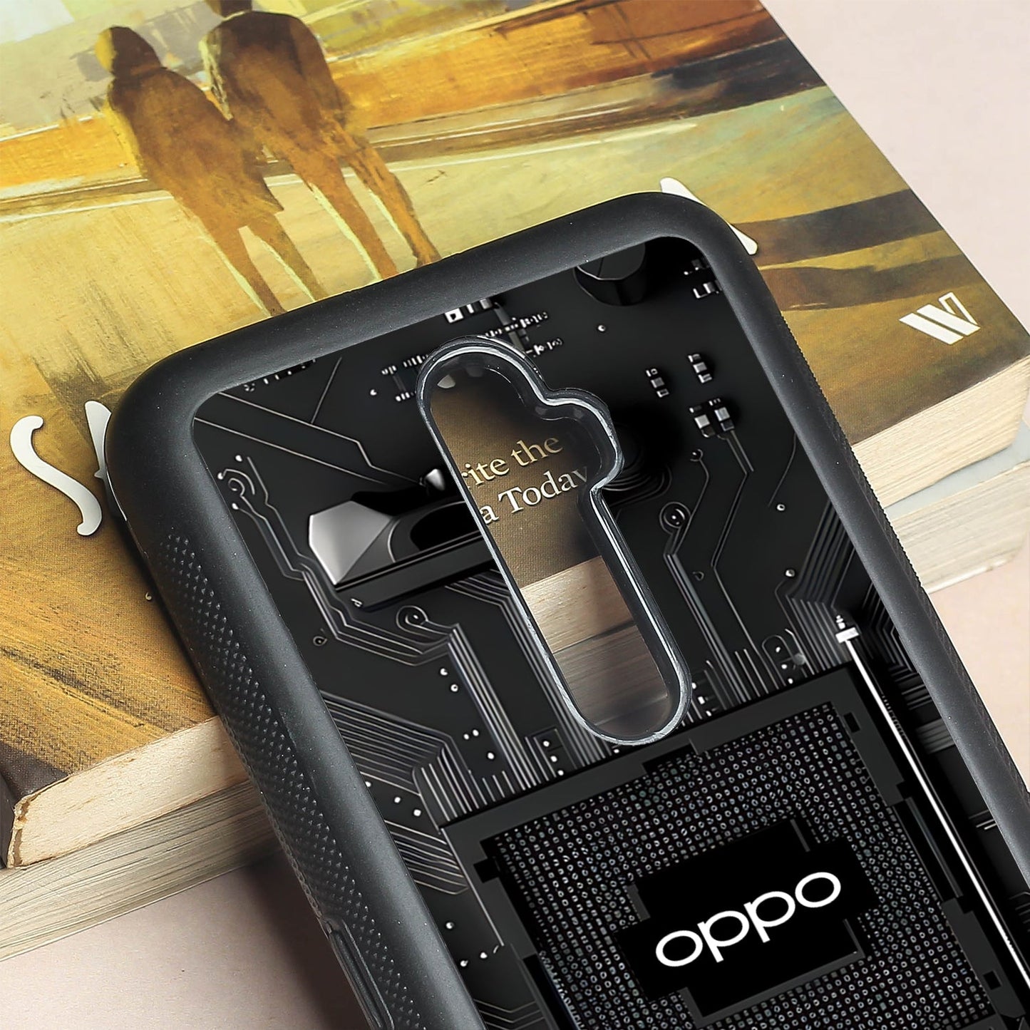 Microchip metal back case for Oppo Reno2 Z