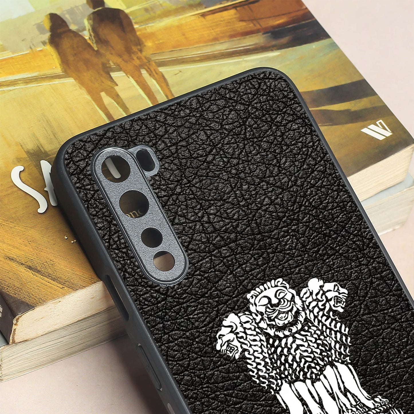 Black Satyamev Jayate metal back case for Oneplus Nord