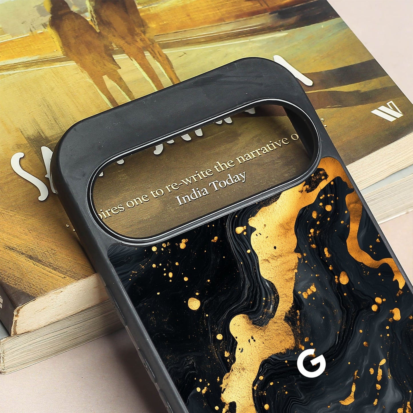 Black Gold Blaze metal back case for Google Pixel 9 Pro