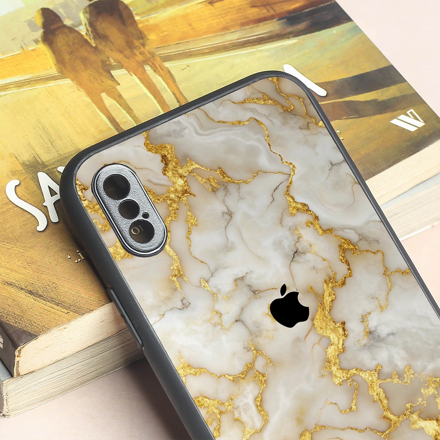Gold Vein Glory metal back case for Apple Iphone X/XS