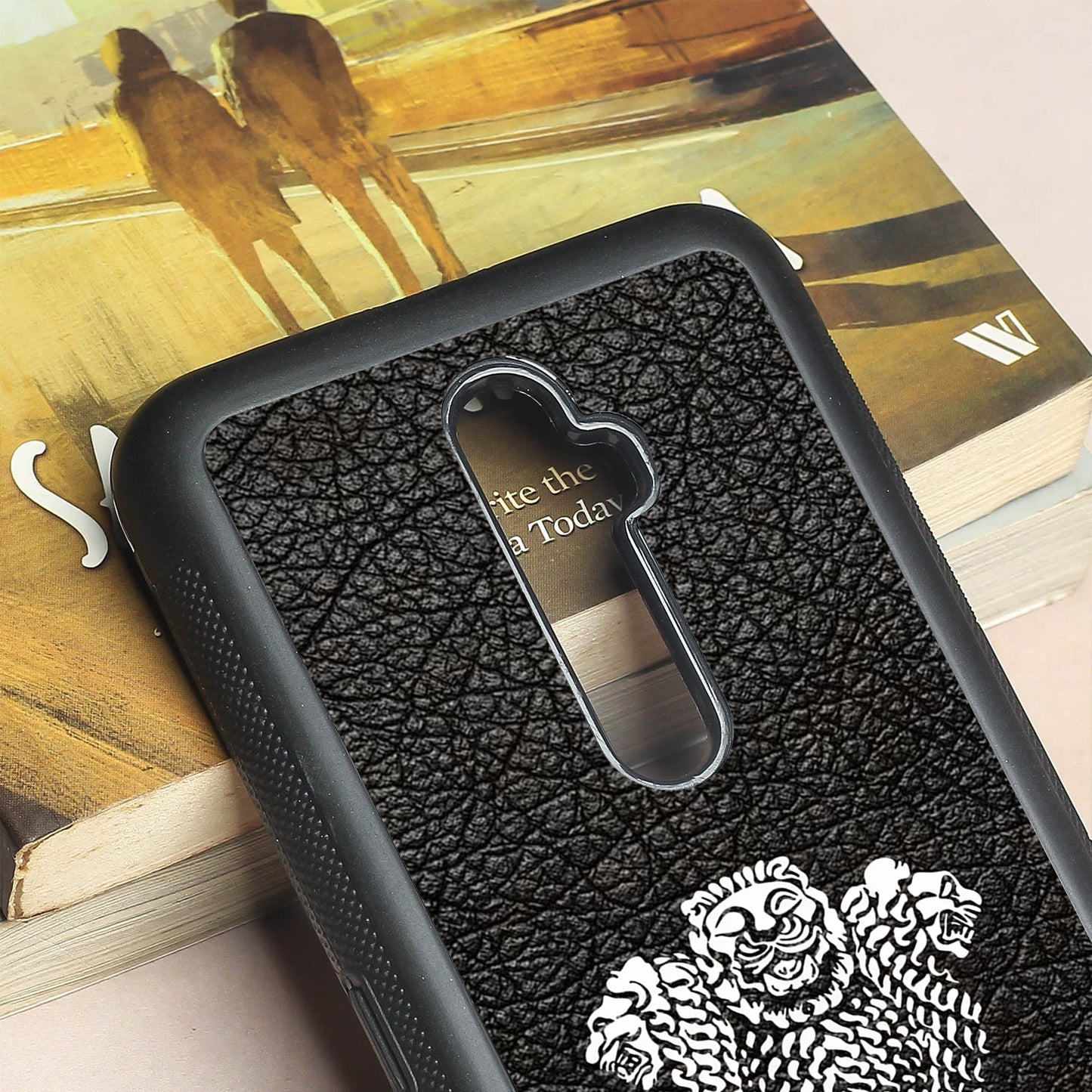 Black Satyamev Jayate metal back case for Oppo Reno2 Z