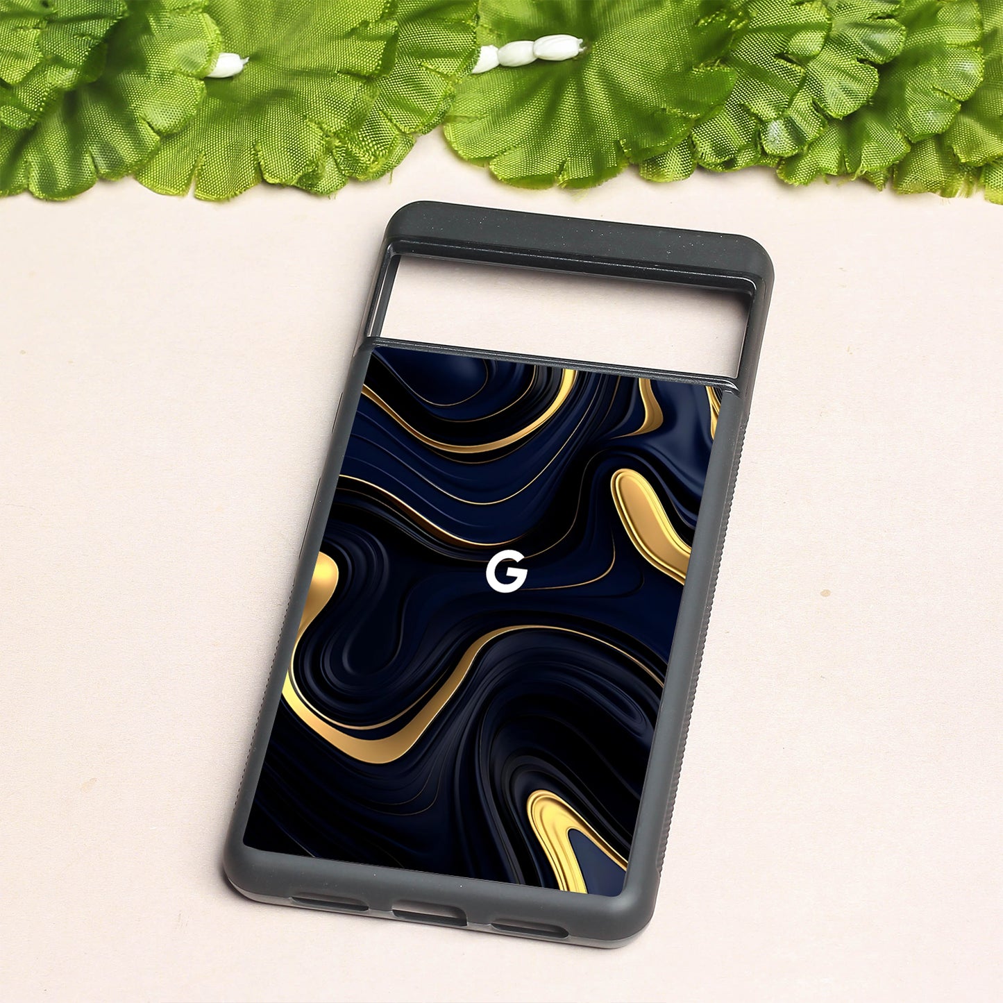 Noir Gold metal back case for Google Pixel 7a