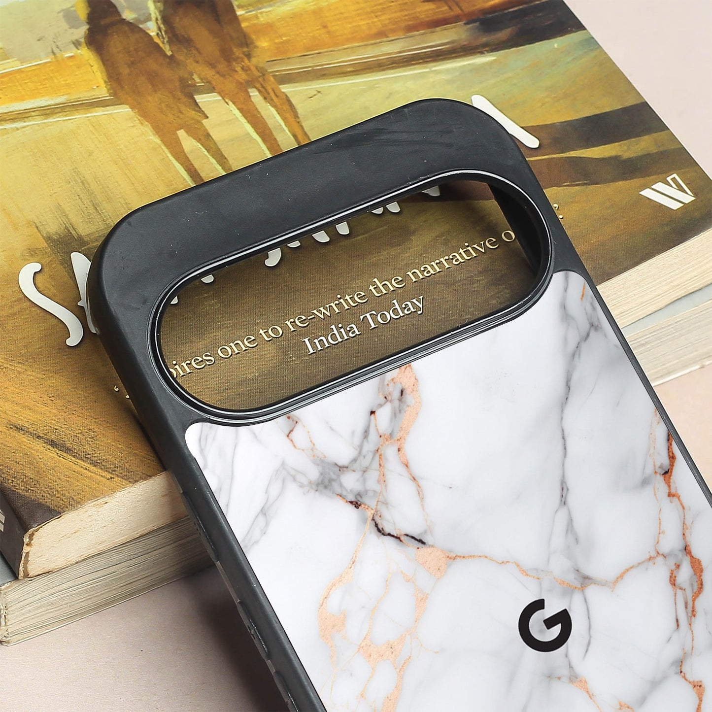 Copper Luxe Marble metal back case for Google Pixel 9 Pro
