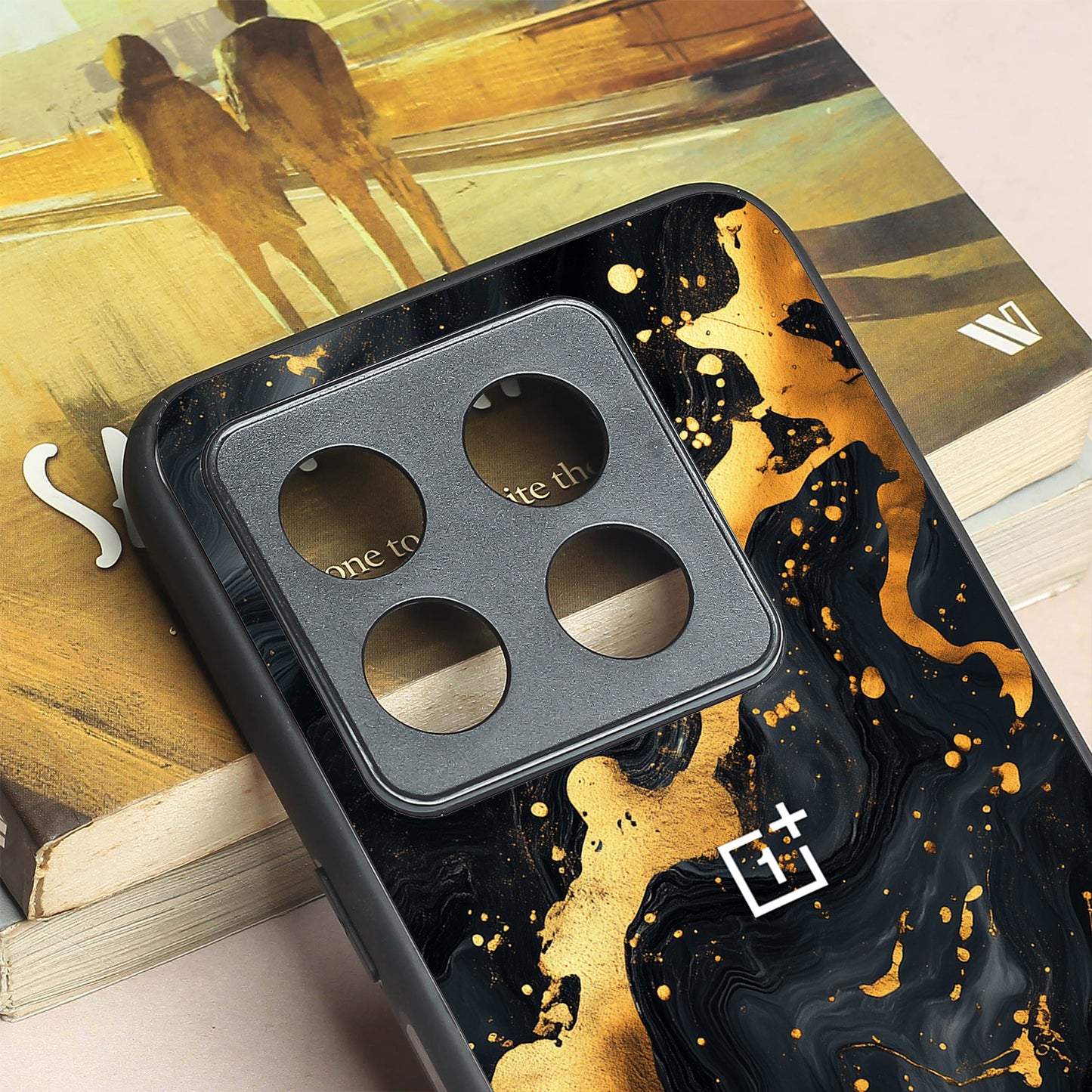 Black Gold Blaze metal back case for Oneplus 10T