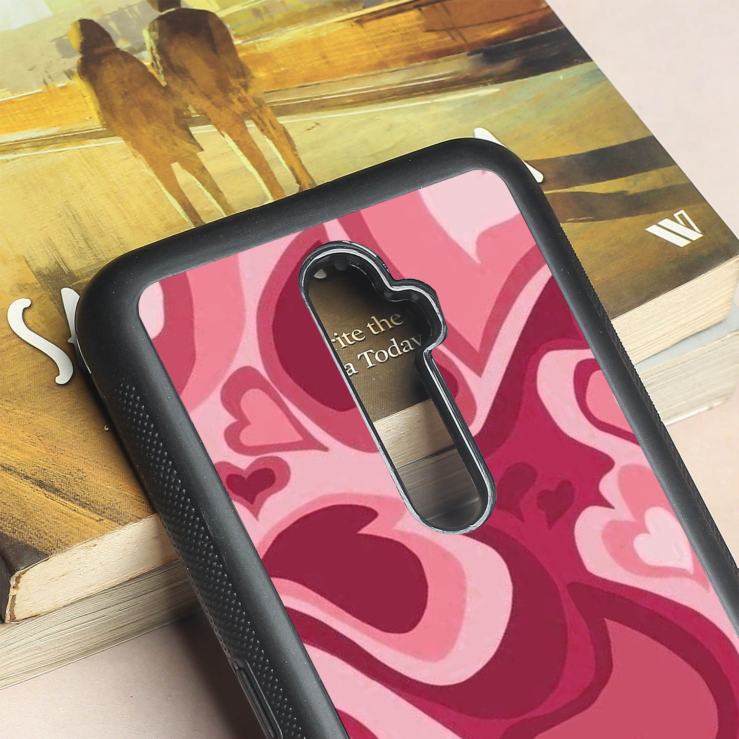 Valentine Wave Marble metal back case for Oppo Reno2 F